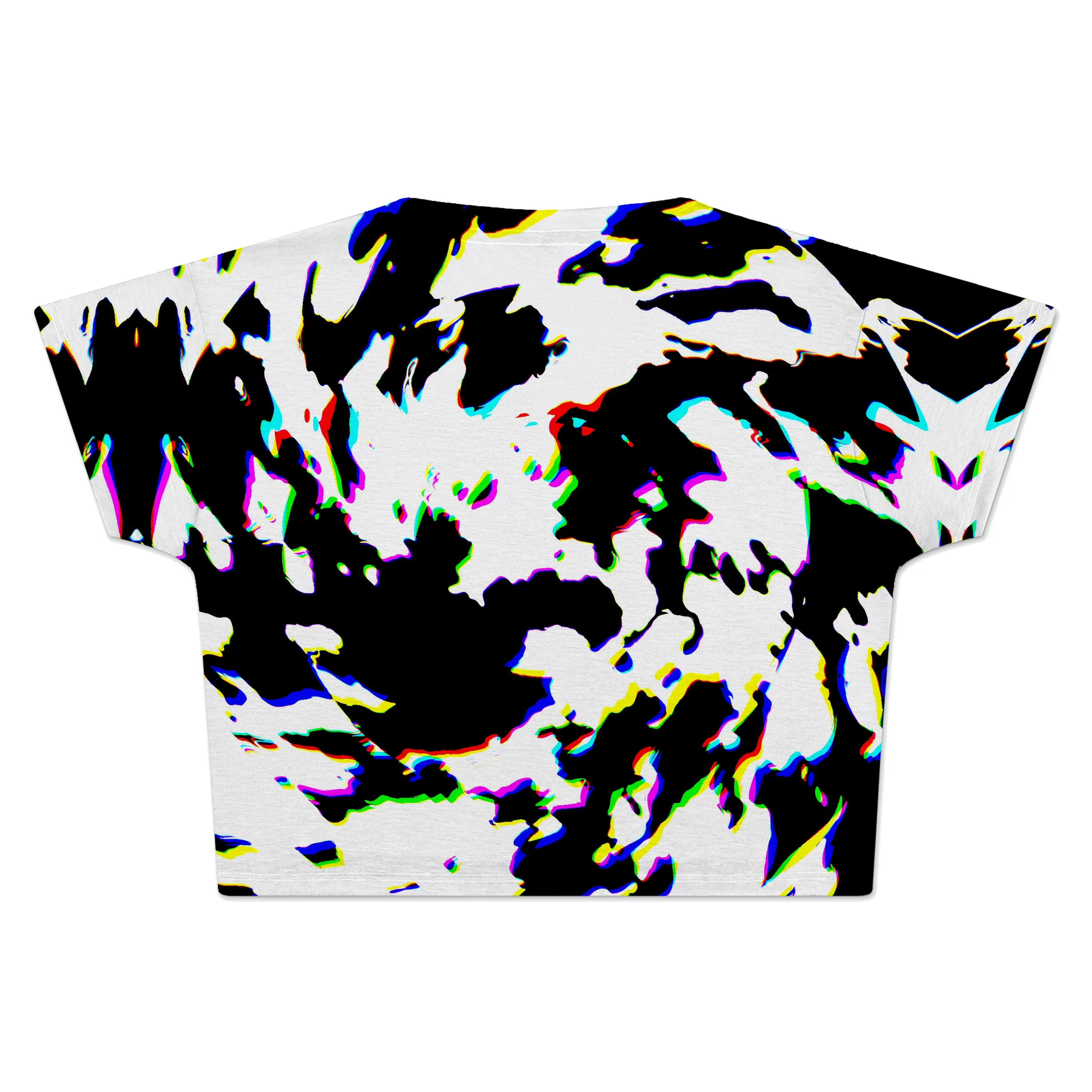 Cow Hide Print Rave Drip Crop Tee sold by iEDM product image thumbnail 2