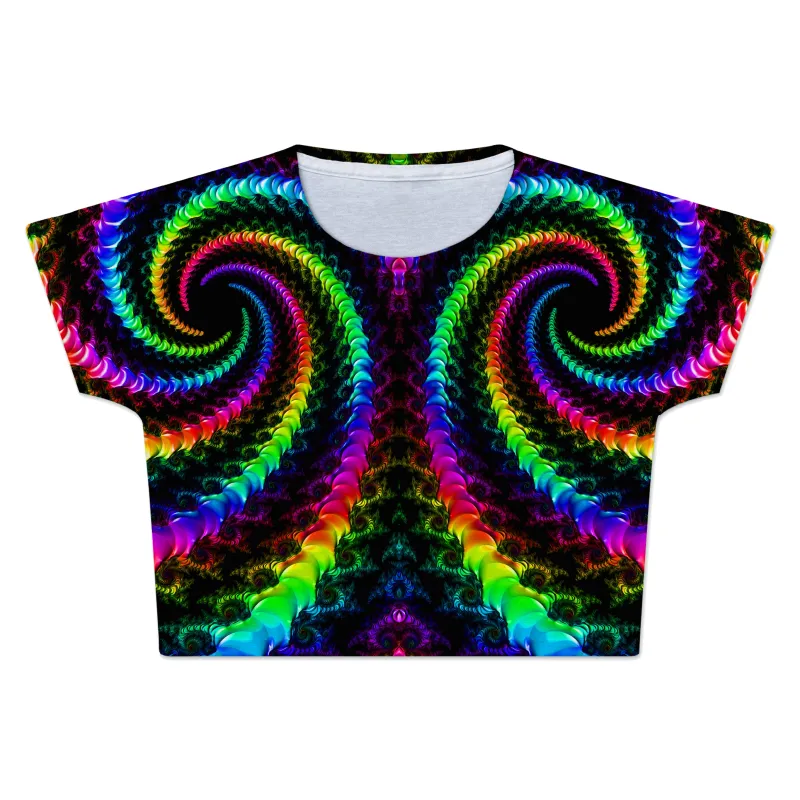 Fractaled Vision Crop Tee sold by iEDM