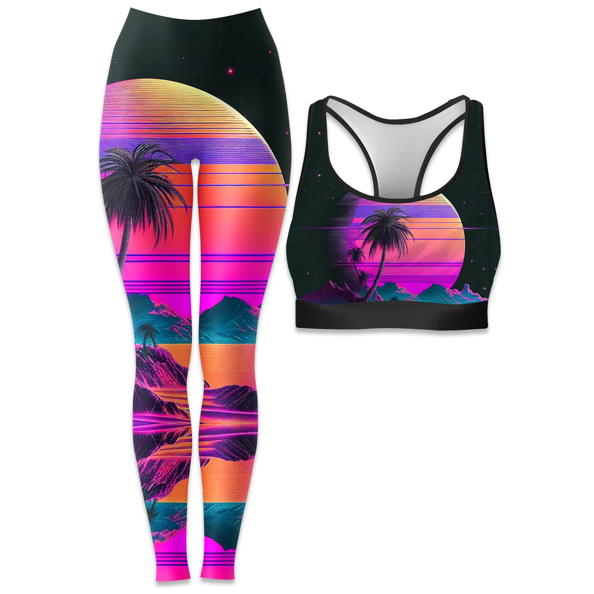 Vapor Solar System Rave Bra and Leggings Combo sold by iEDM