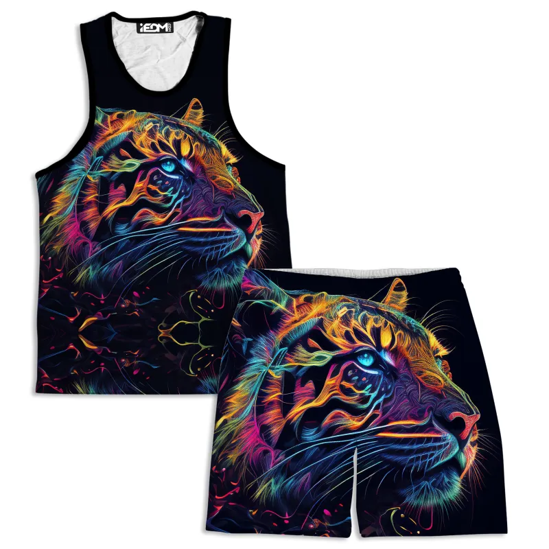 Tigre Realm Men's Tank and Shorts Combo sold by iEDM