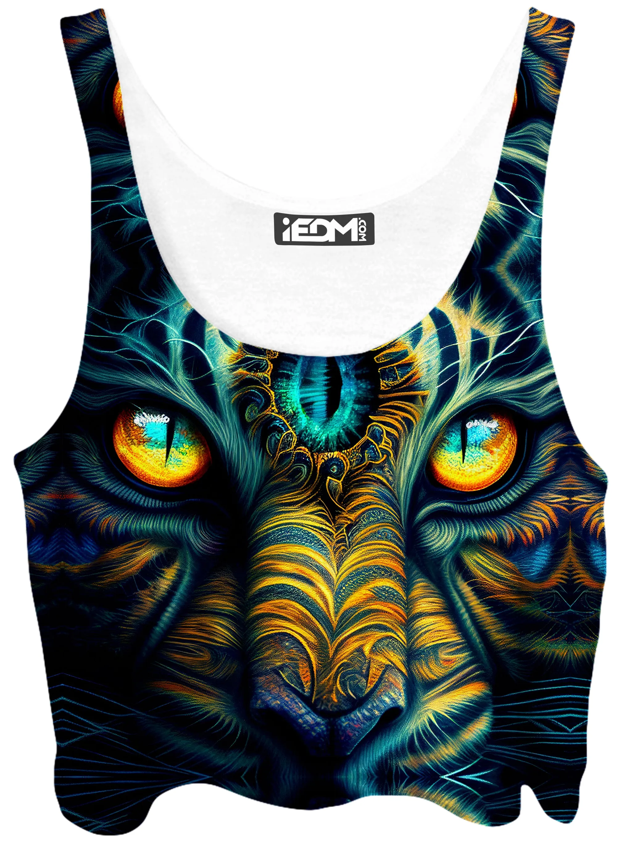 Tiger Eyes Psychedelic Crop Top and Booty Shorts Combo sold by iEDM product image thumbnail 2
