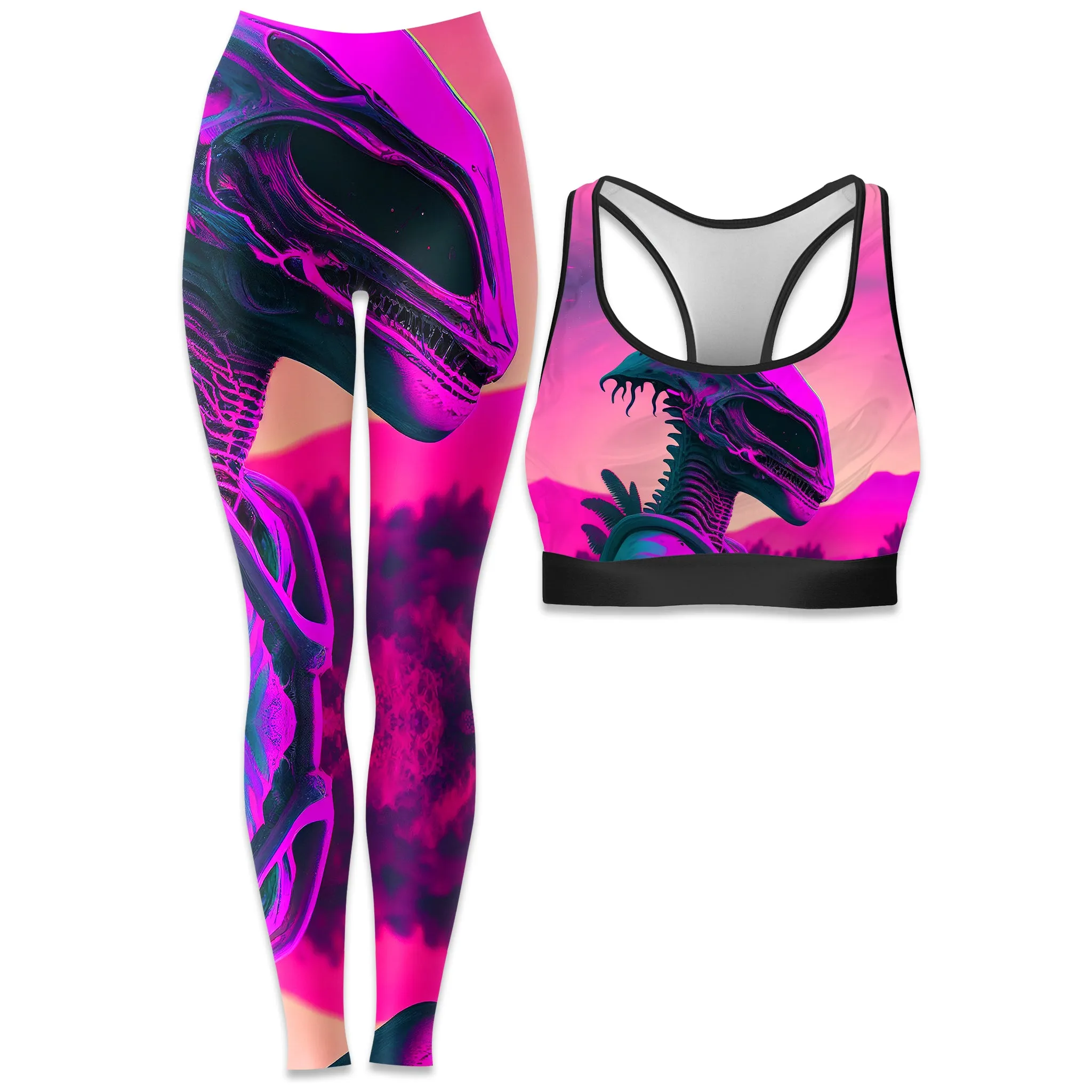 Dawn of a New Age Rave Bra and Leggings Combo sold by iEDM