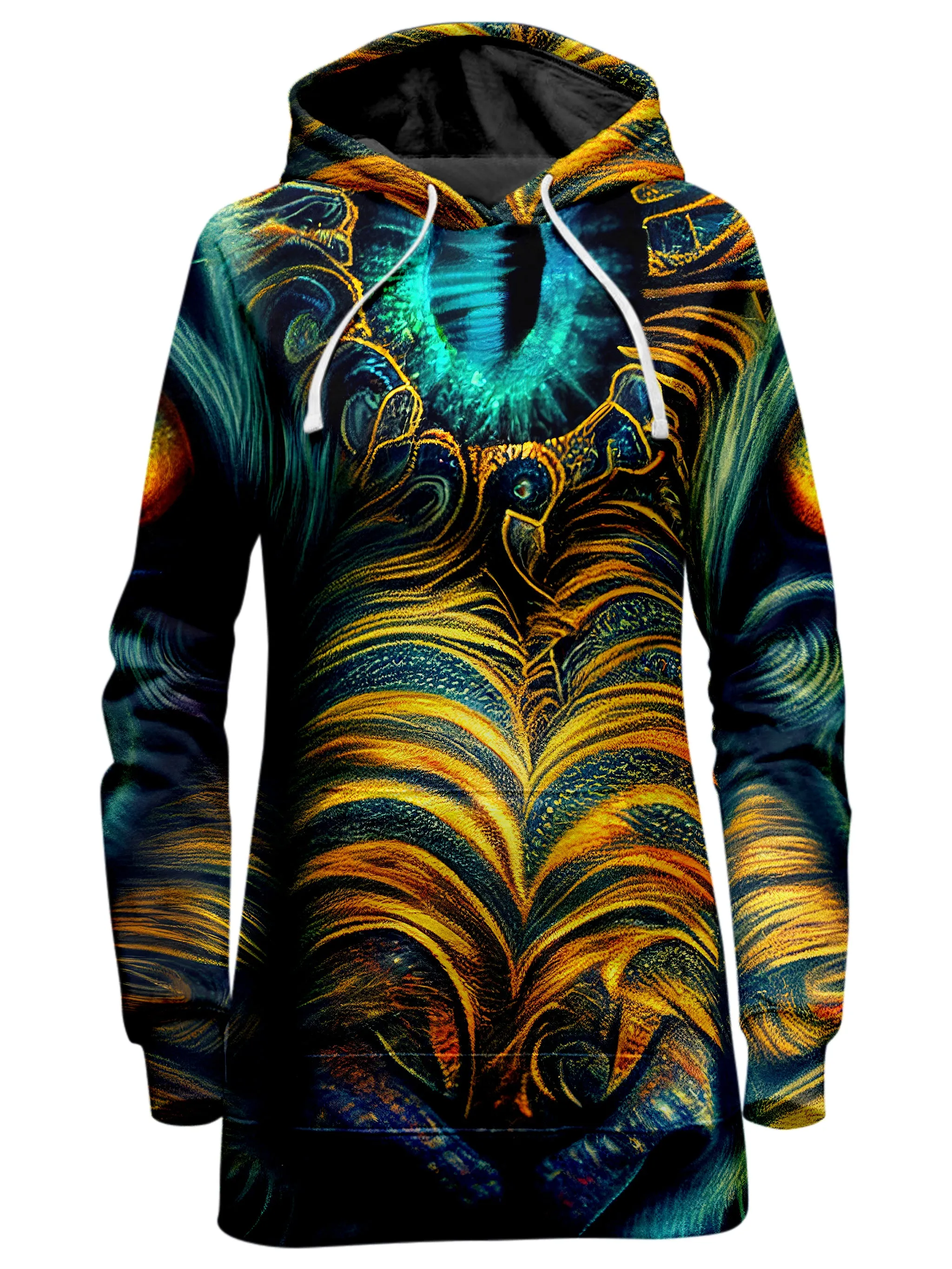 Tiger Eyes Psychedelic Hoodie Dress and Leggings Combo sold by iEDM product image thumbnail 2