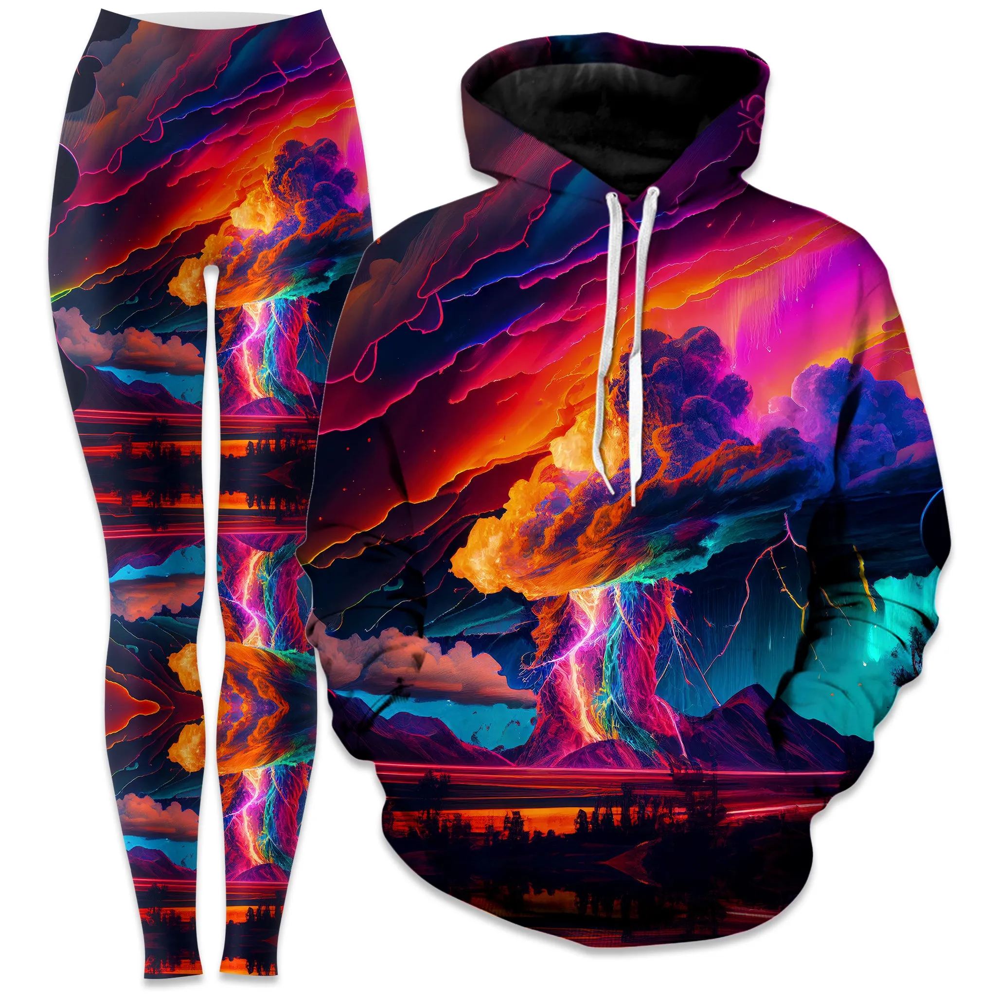 Rainbow Storm Hoodie and Leggings Combo sold by iEDM