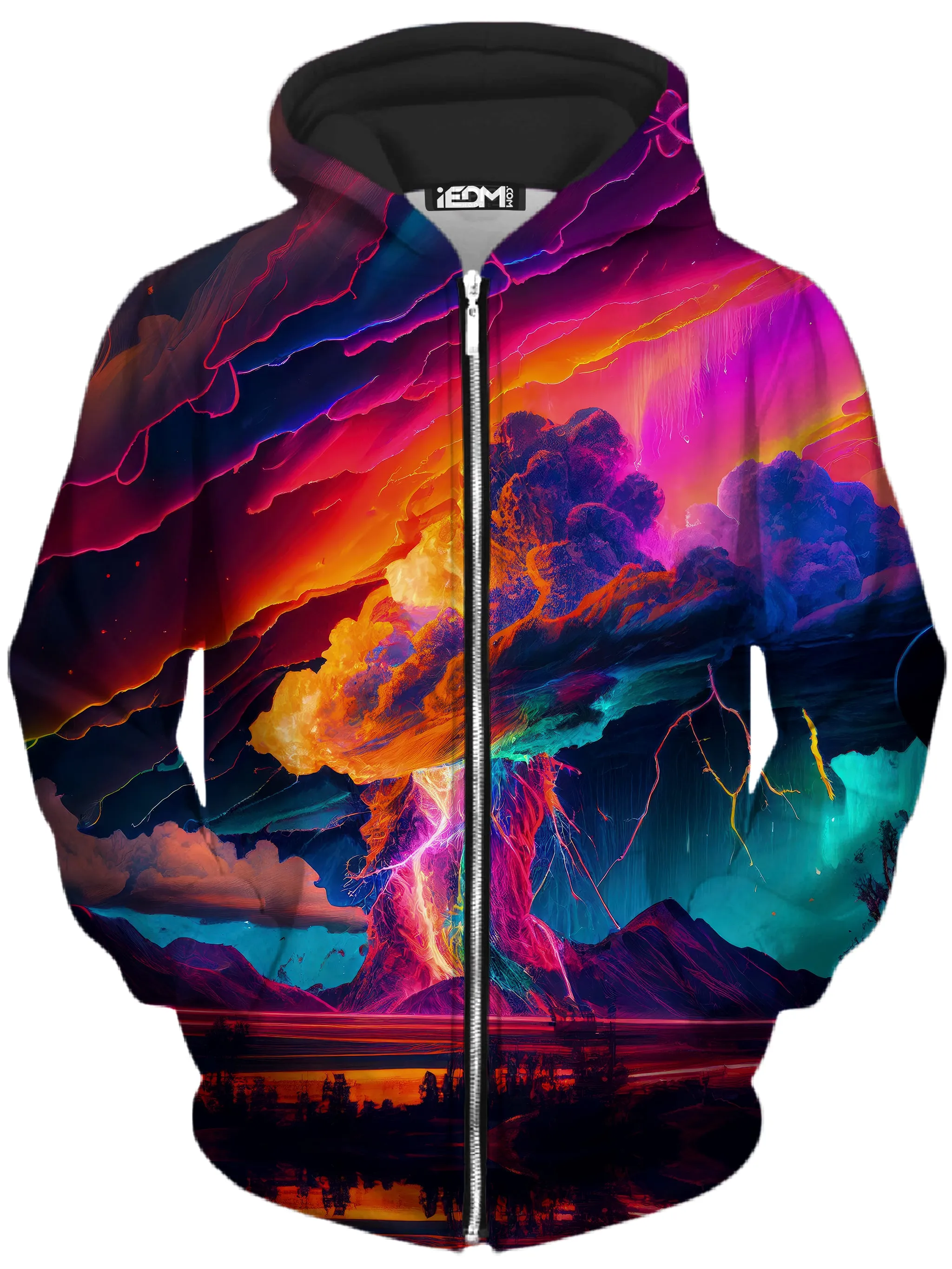 Rainbow Storm Zip-Up Hoodie and Leggings Combo sold by iEDM product image thumbnail 2