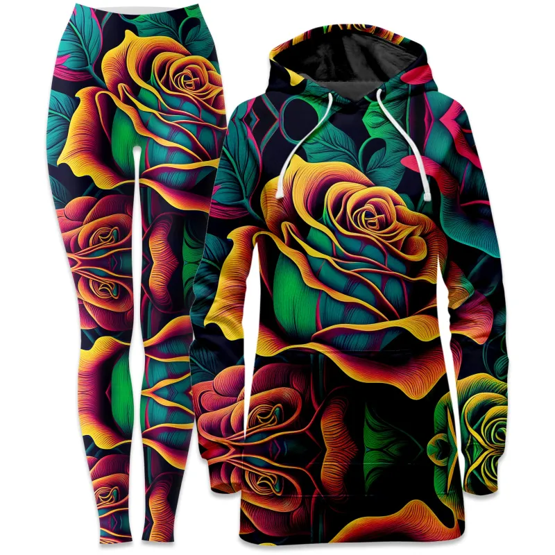 Rosebud Hoodie Dress and Leggings Combo sold by iEDM