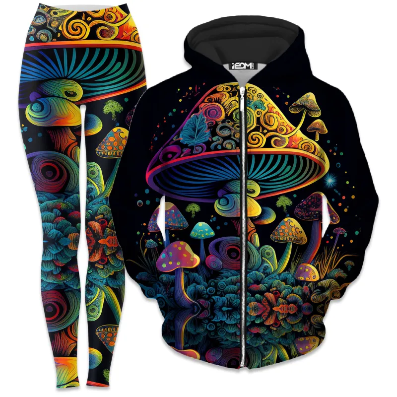 Shroom Melt Zip-Up Hoodie and Leggings Combo sold by iEDM