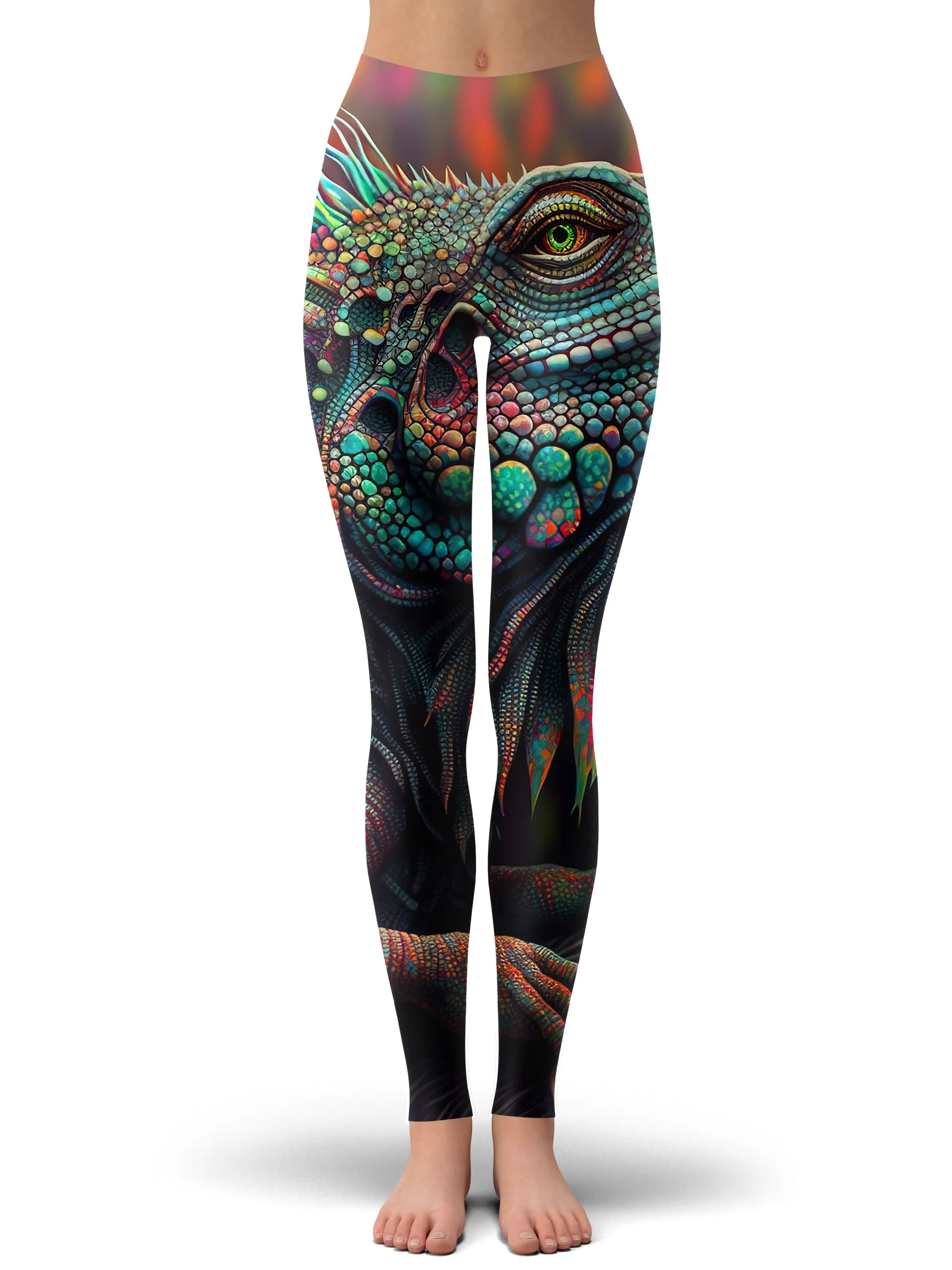 Psychedelic Giant Iguana 2.0 Rave Bra and Leggings Combo sold by iEDM product image thumbnail 3