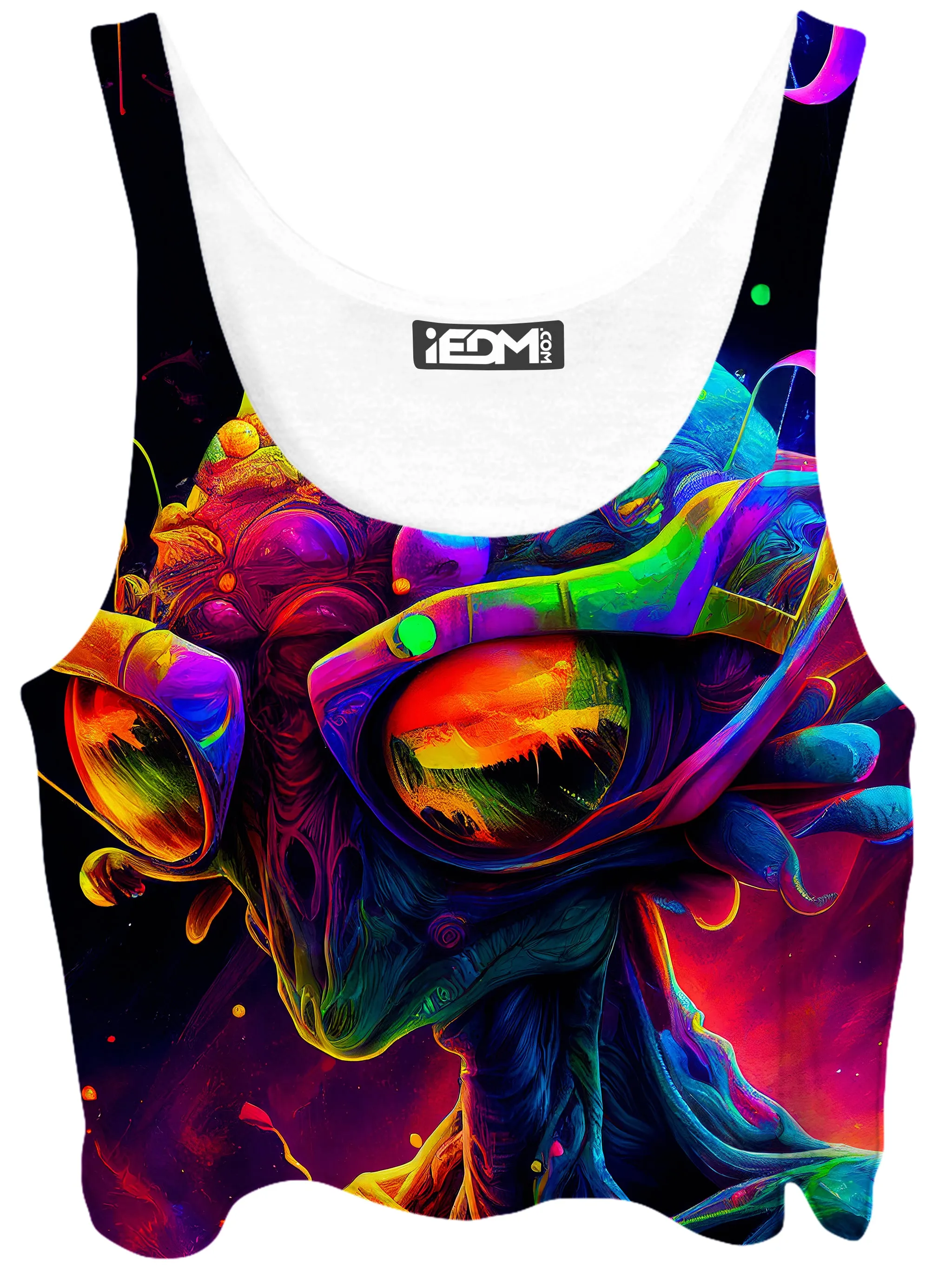 Psychedelic Alien Crop Top and Booty Shorts Combo sold by iEDM product image thumbnail 2