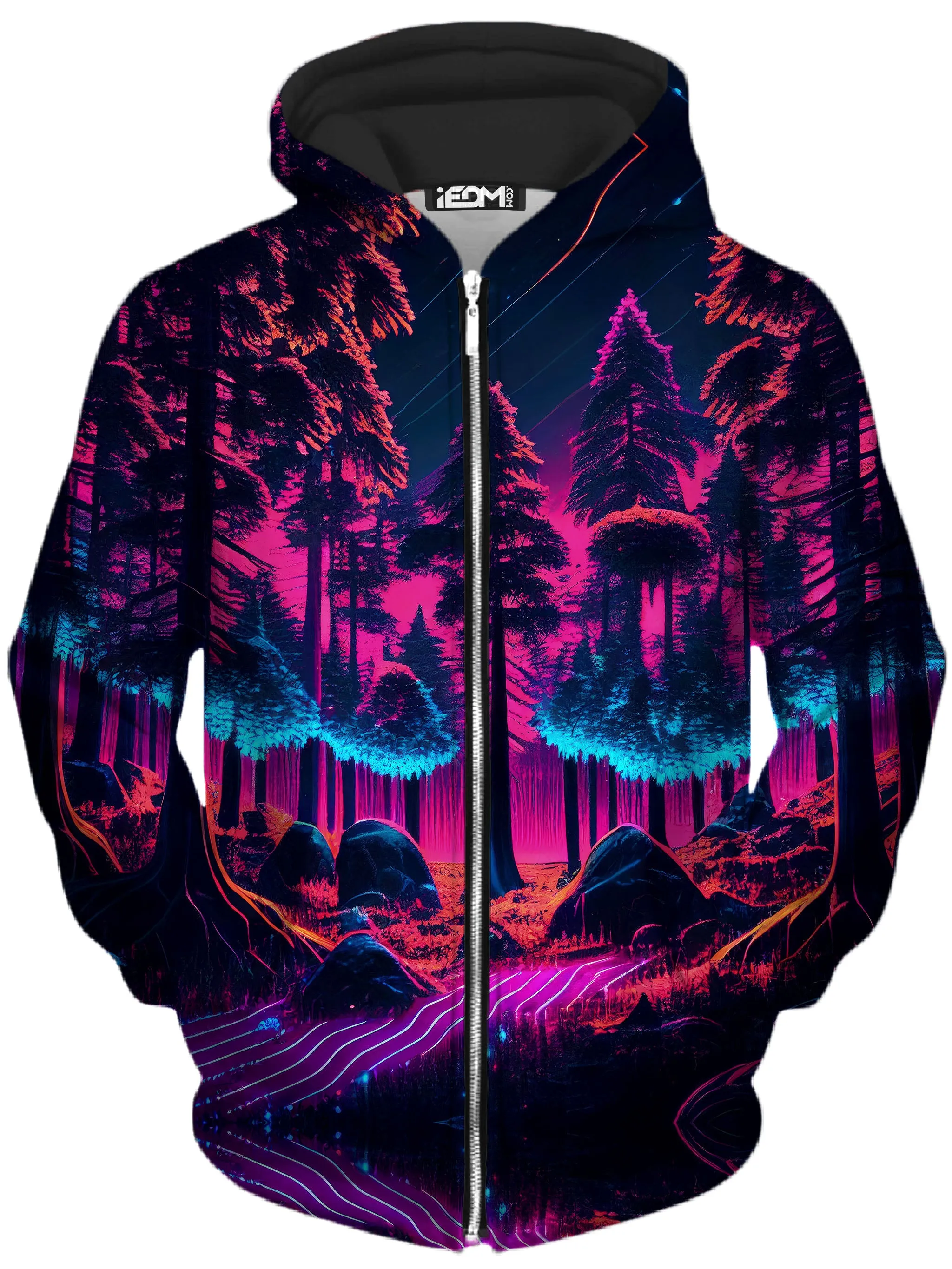 Neon Forest Zip-Up Hoodie and Leggings Combo sold by iEDM product image thumbnail 2