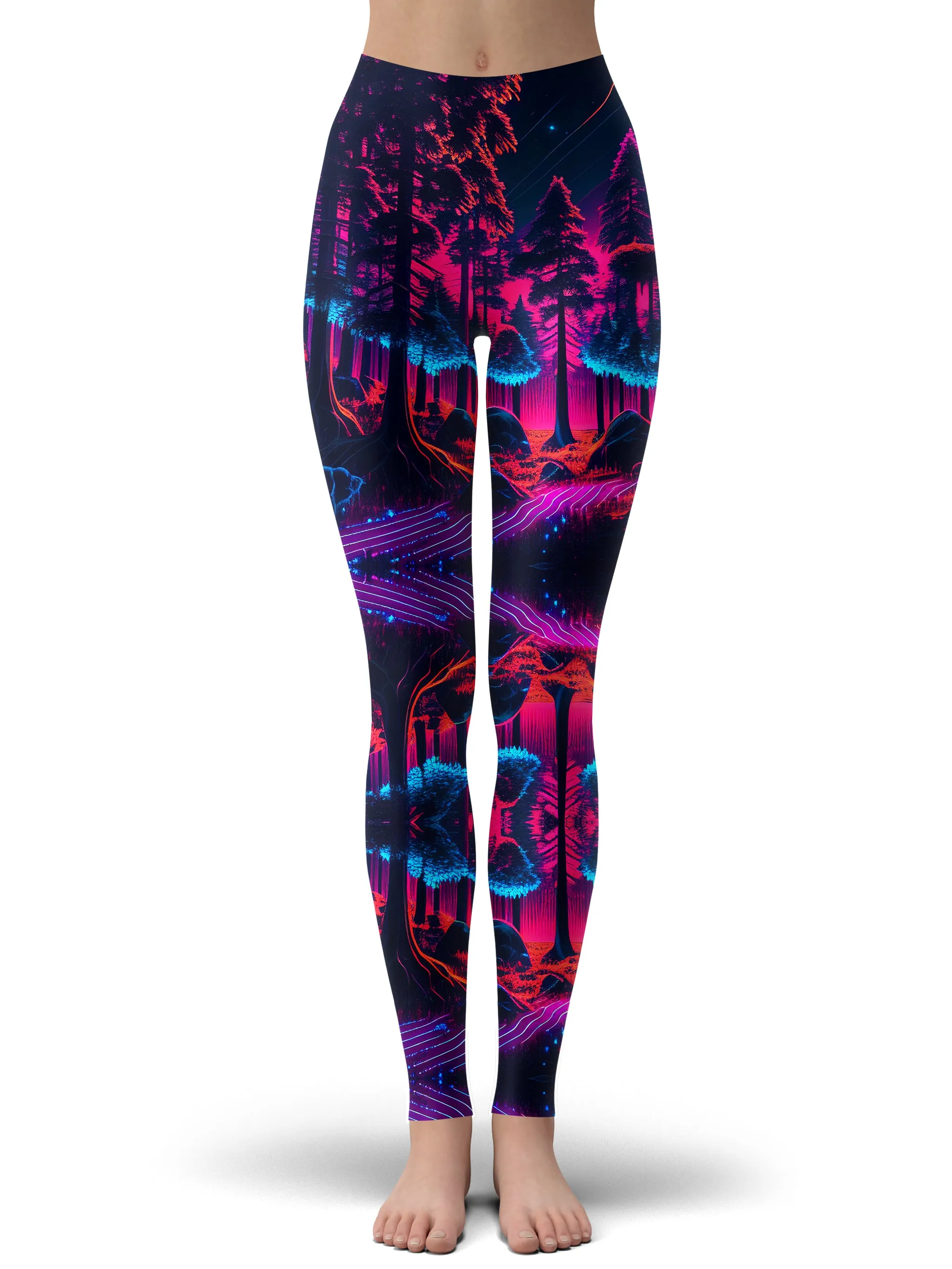 Neon Forest Zip-Up Hoodie and Leggings Combo sold by iEDM product image thumbnail 3
