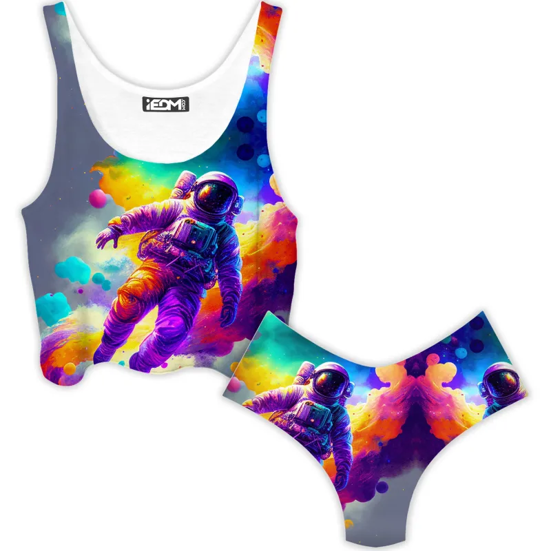 Floating Away Crop Top and Booty Shorts Combo sold by iEDM