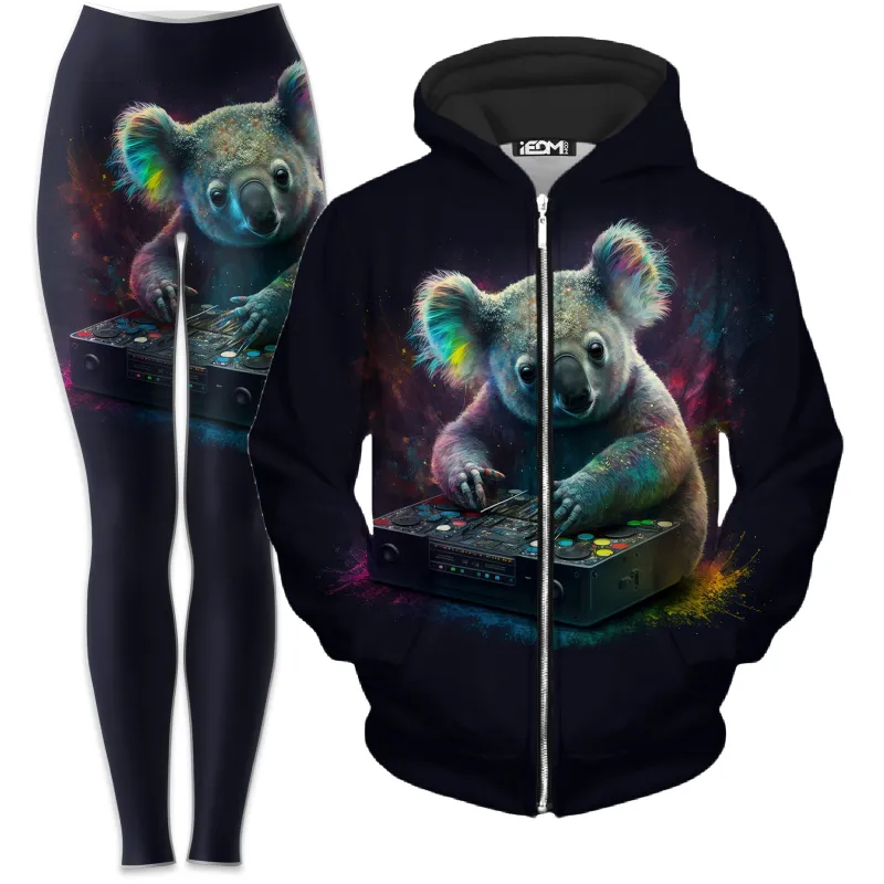 Koala Remix Zip-Up Hoodie and Leggings Combo sold by iEDM