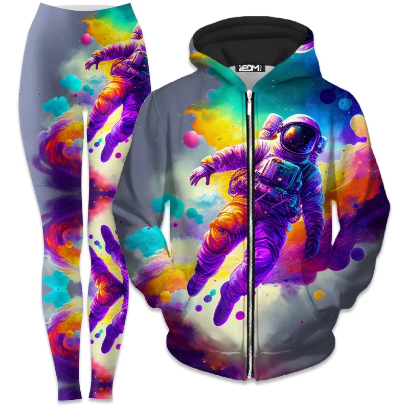 Floating Away Zip-Up Hoodie and Leggings Combo sold by iEDM