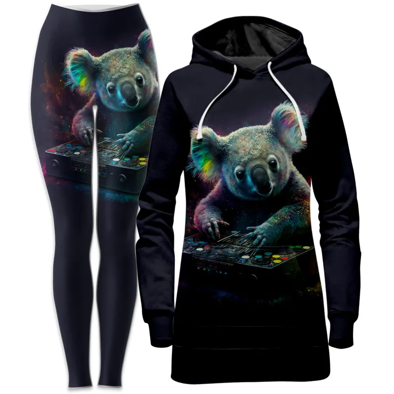 Koala Remix Hoodie Dress and Leggings Combo sold by iEDM