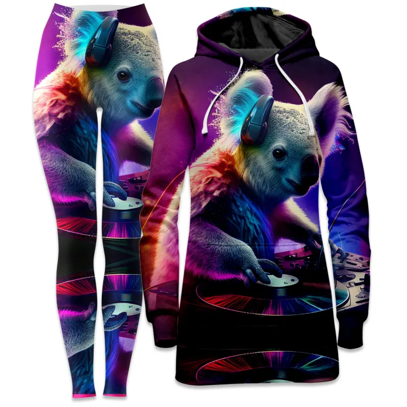 Koala Beats Hoodie Dress and Leggings Combo sold by iEDM
