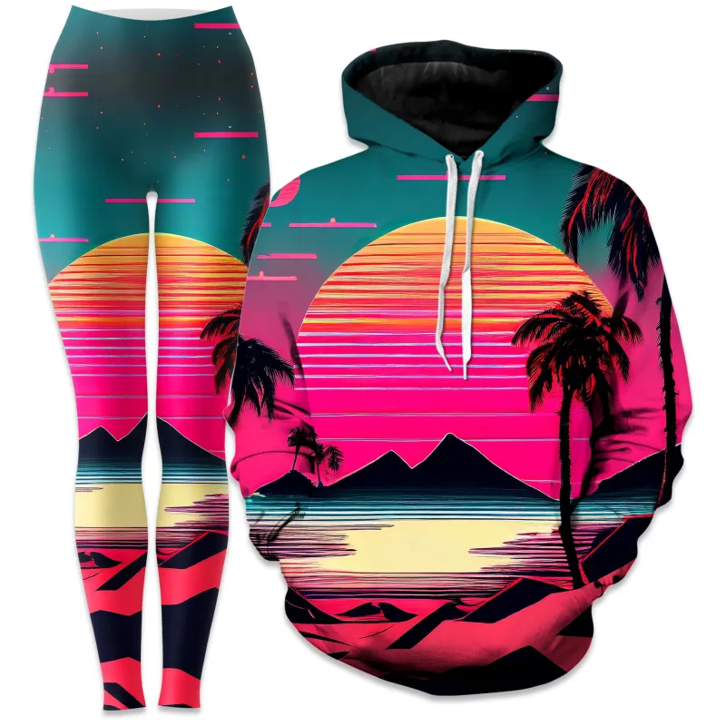 Beach Sunset Hoodie and Leggings Combo sold by iEDM