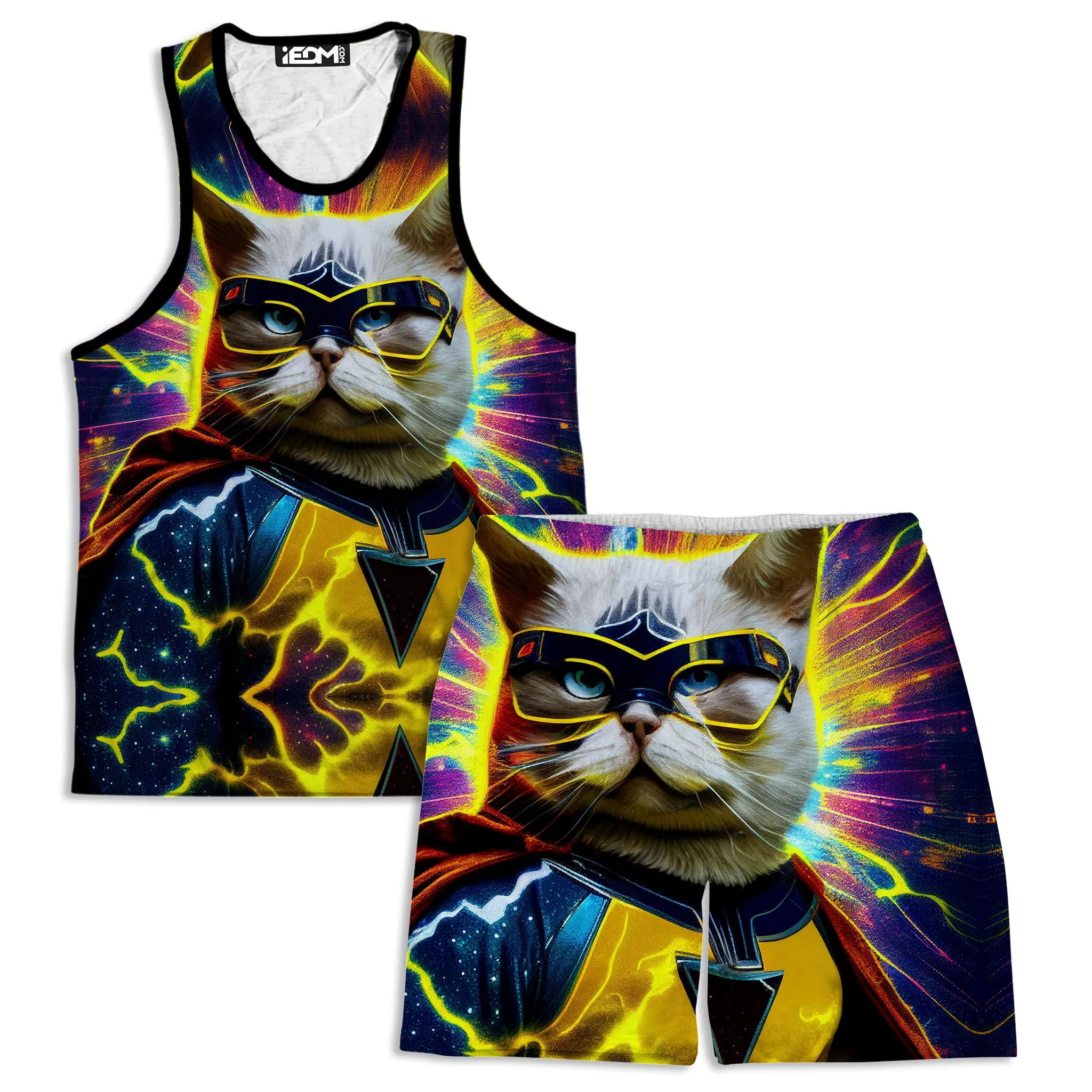 Cat Hero Men's Tank and Shorts Combo sold by iEDM