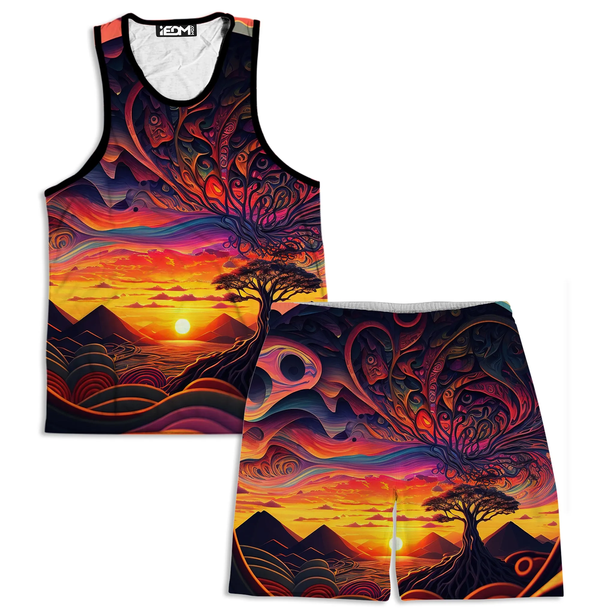 Acid Sunset Men's Tank and Shorts Combo sold by iEDM