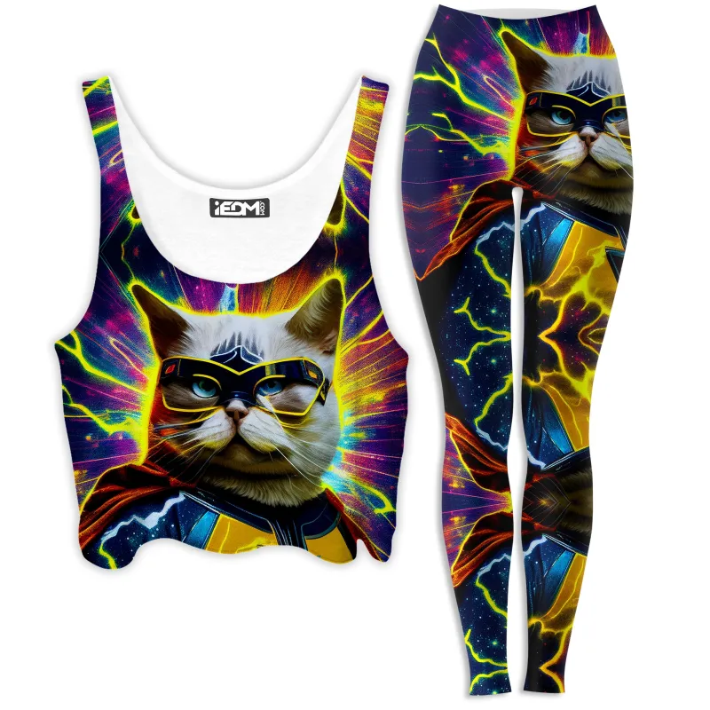 Cat Hero Crop Top and Leggings Combo sold by iEDM
