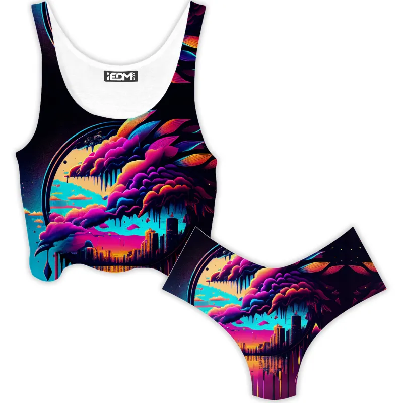 Distant Memory Crop Top and Booty Shorts Combo sold by iEDM