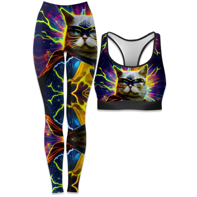 Cat Hero Rave Bra and Leggings Combo sold by iEDM