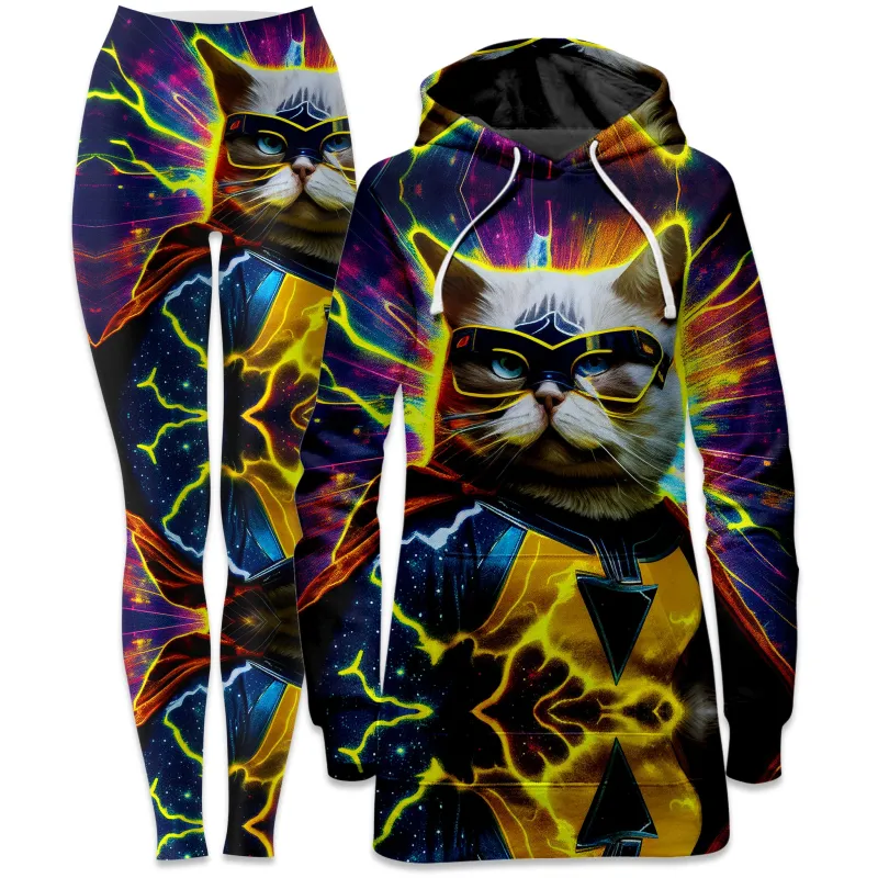 Cat Hero Hoodie Dress and Leggings Combo sold by iEDM