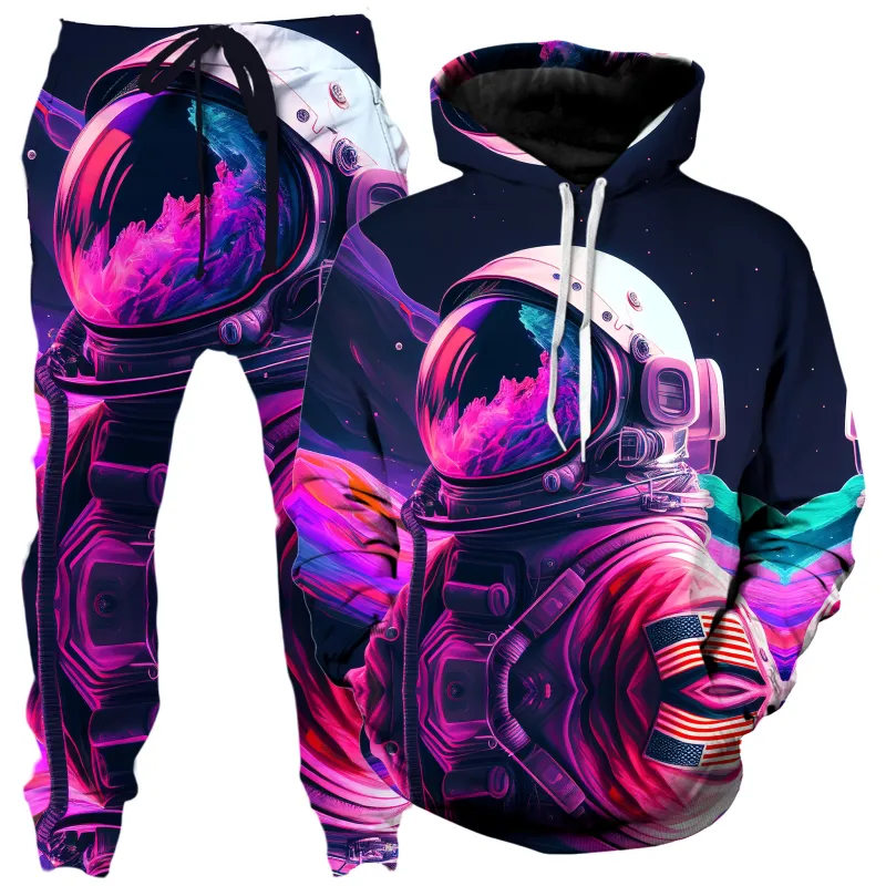 Synthwave Astronaut Hoodie and Joggers Combo sold by iEDM