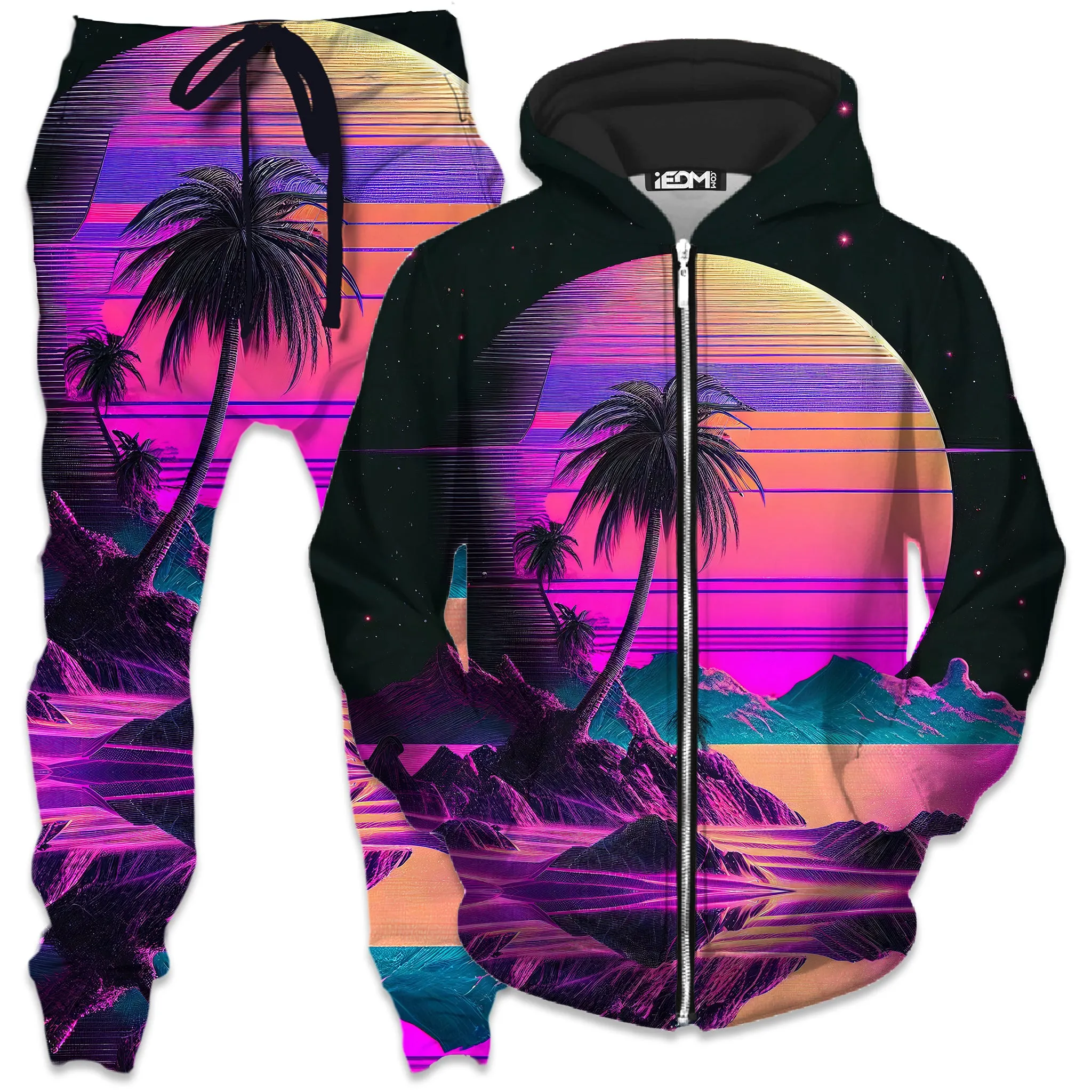 Vapor Solar System Zip-Up Hoodie and Joggers Combo sold by iEDM