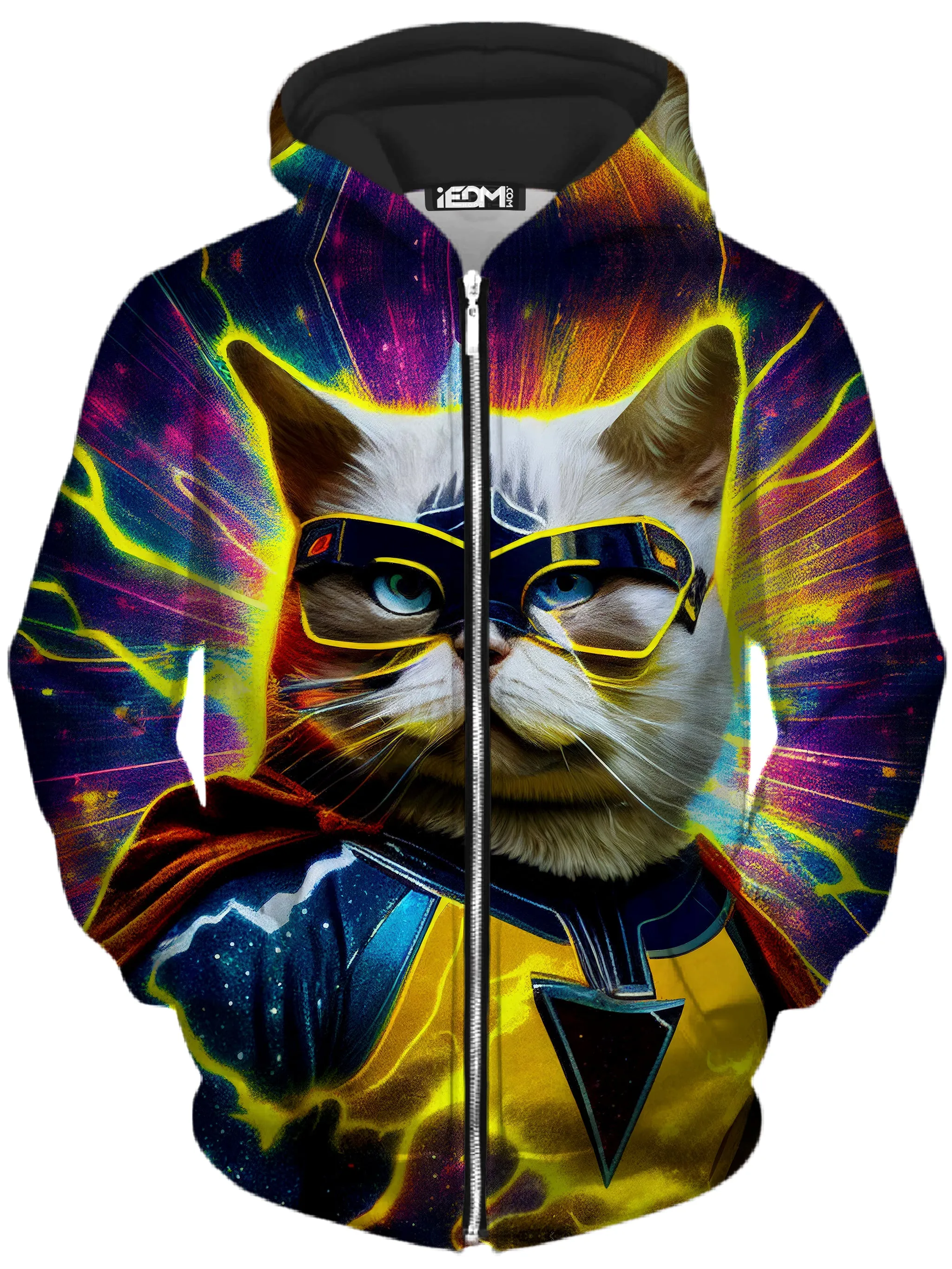 Cat Hero Zip-Up Hoodie and Joggers Combo sold by iEDM product image thumbnail 2