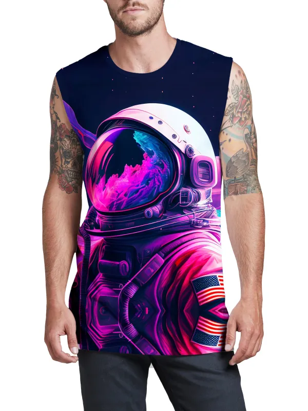 Synthwave Astronaut Men's Muscle Tank sold by iEDM
