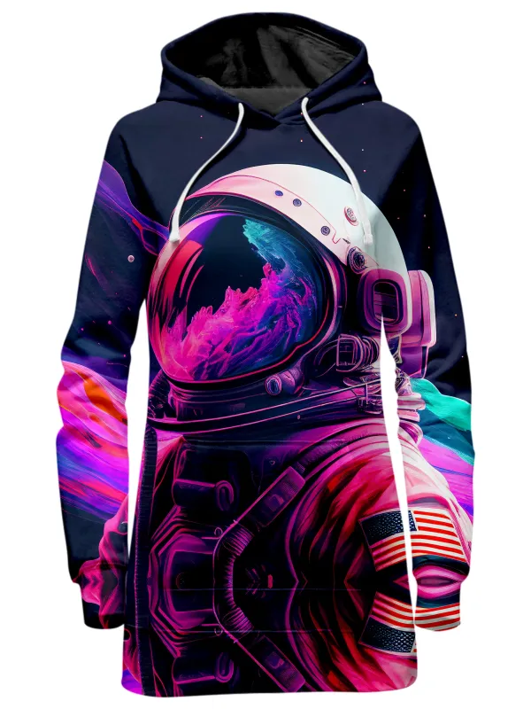 Synthwave Astronaut Hoodie Dress sold by iEDM