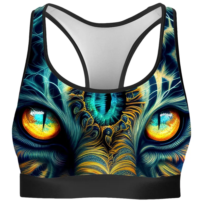 Tiger Eyes Psychedelic Rave Bra sold by iEDM