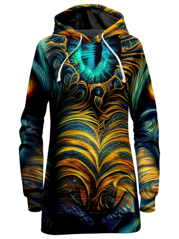 Tiger Eyes Psychedelic Hoodie Dress sold by iEDM