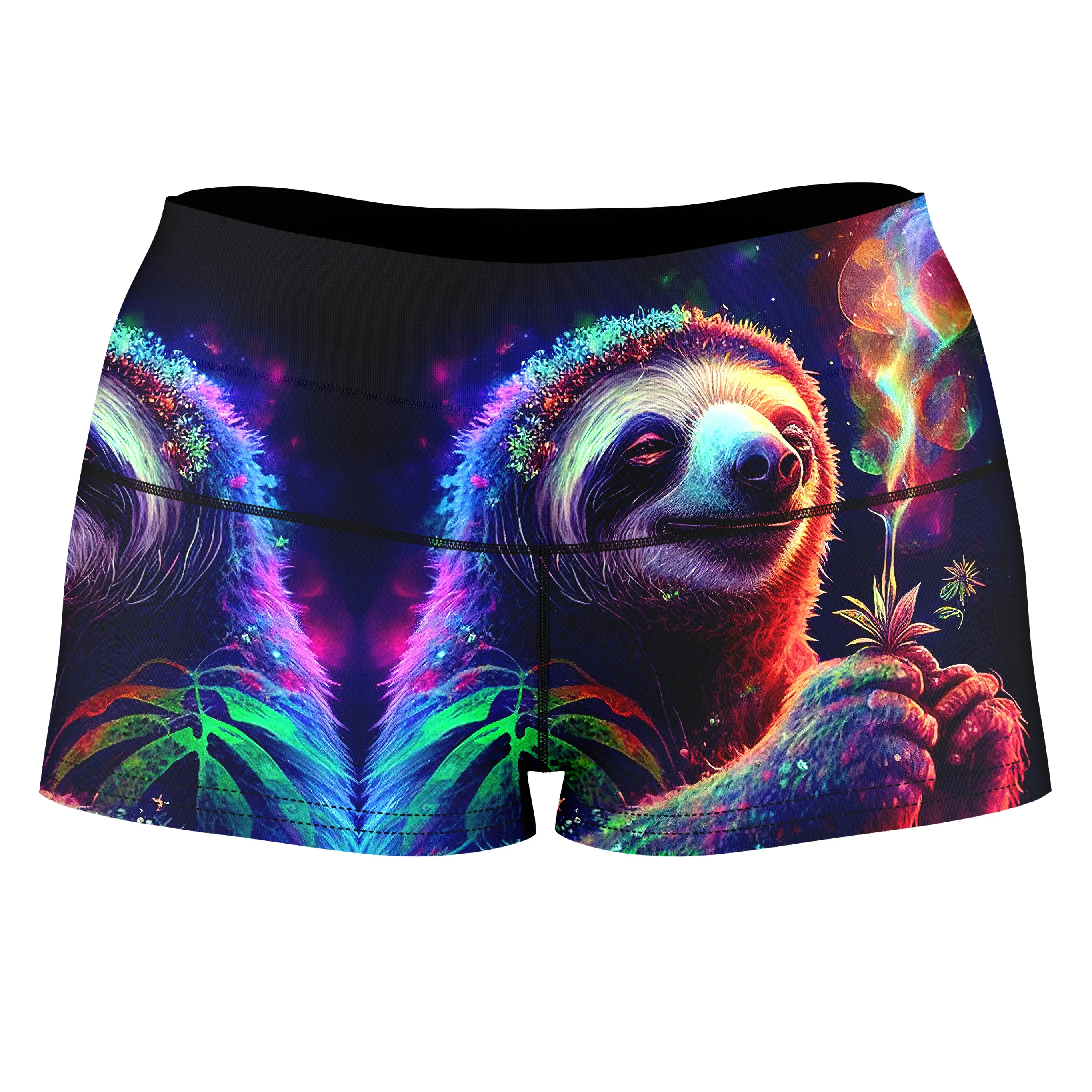 Chill Sloth High-Waisted Women's Shorts sold by iEDM