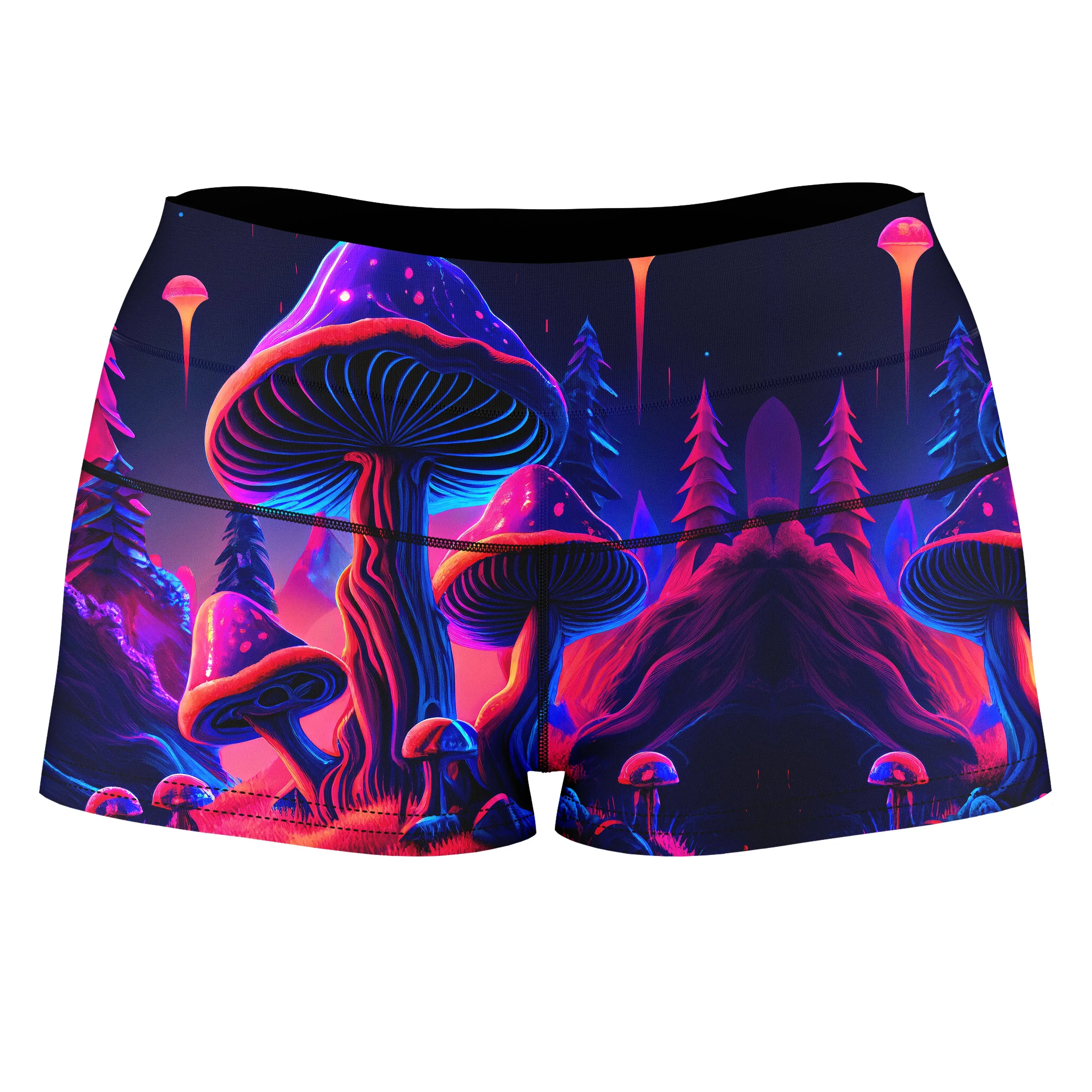 Shroom Trip High-Waisted Women's Shorts sold by iEDM