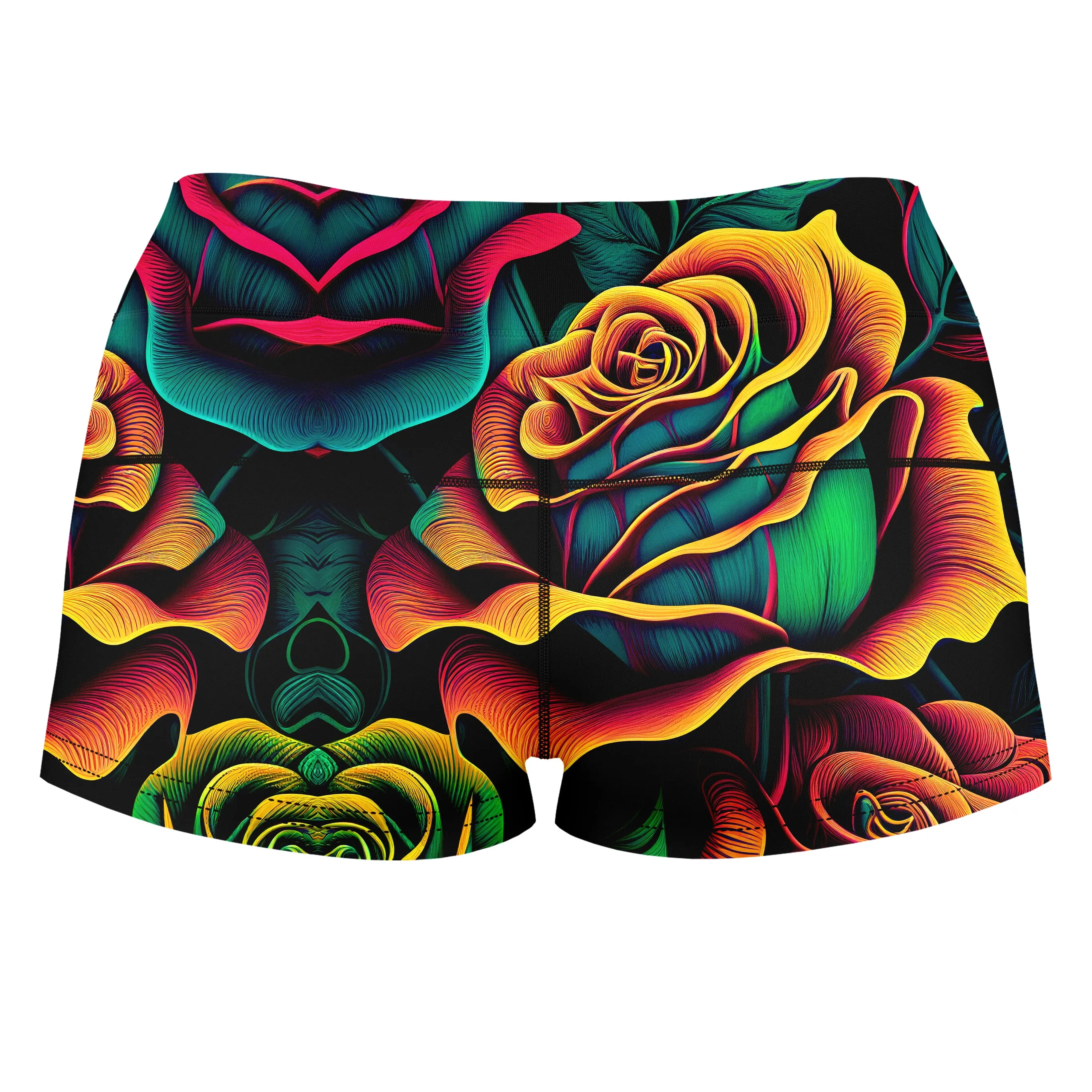 Rosebud High-Waisted Women's Shorts sold by iEDM product image thumbnail 2