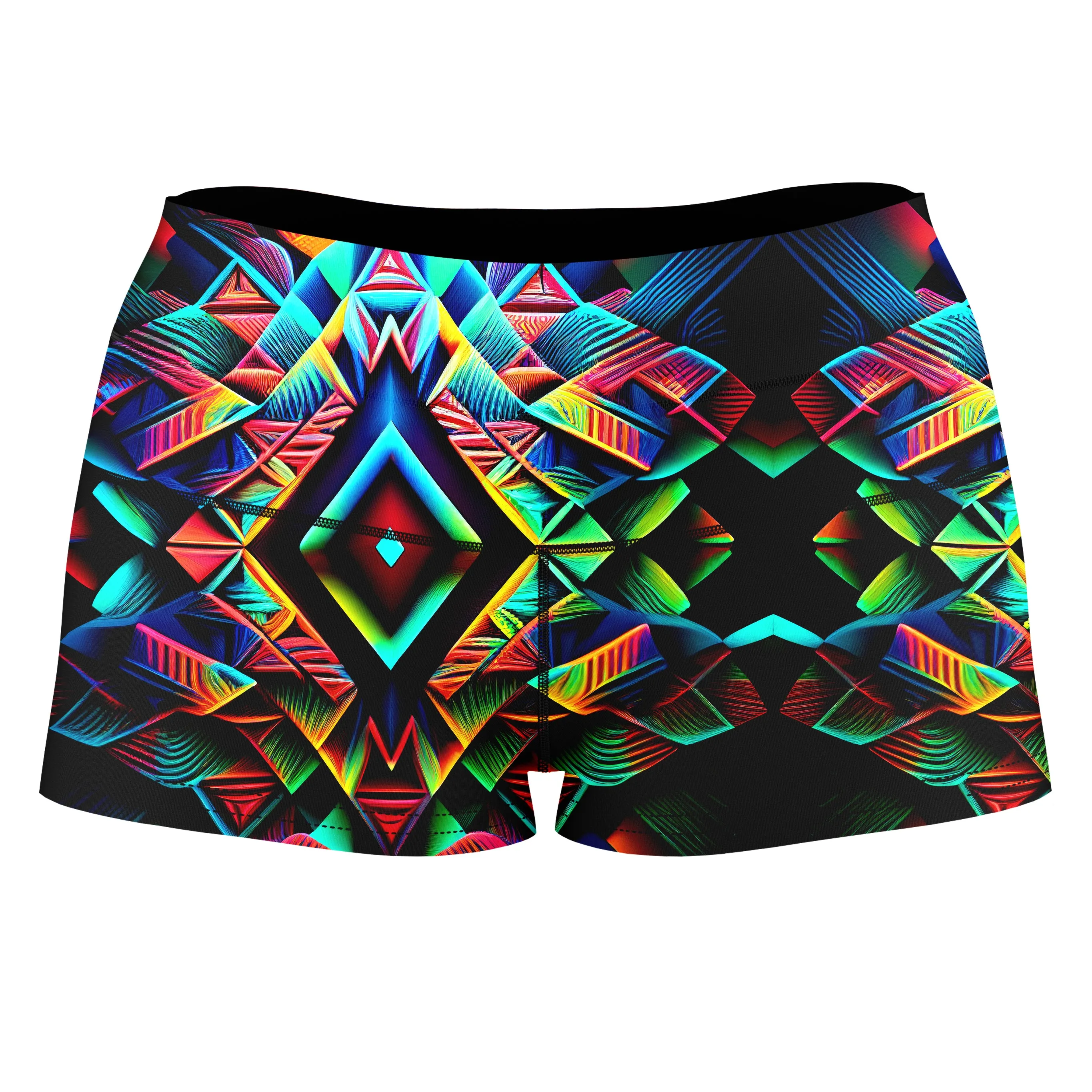Psychedelic Tribal High-Waisted Women's Shorts sold by iEDM