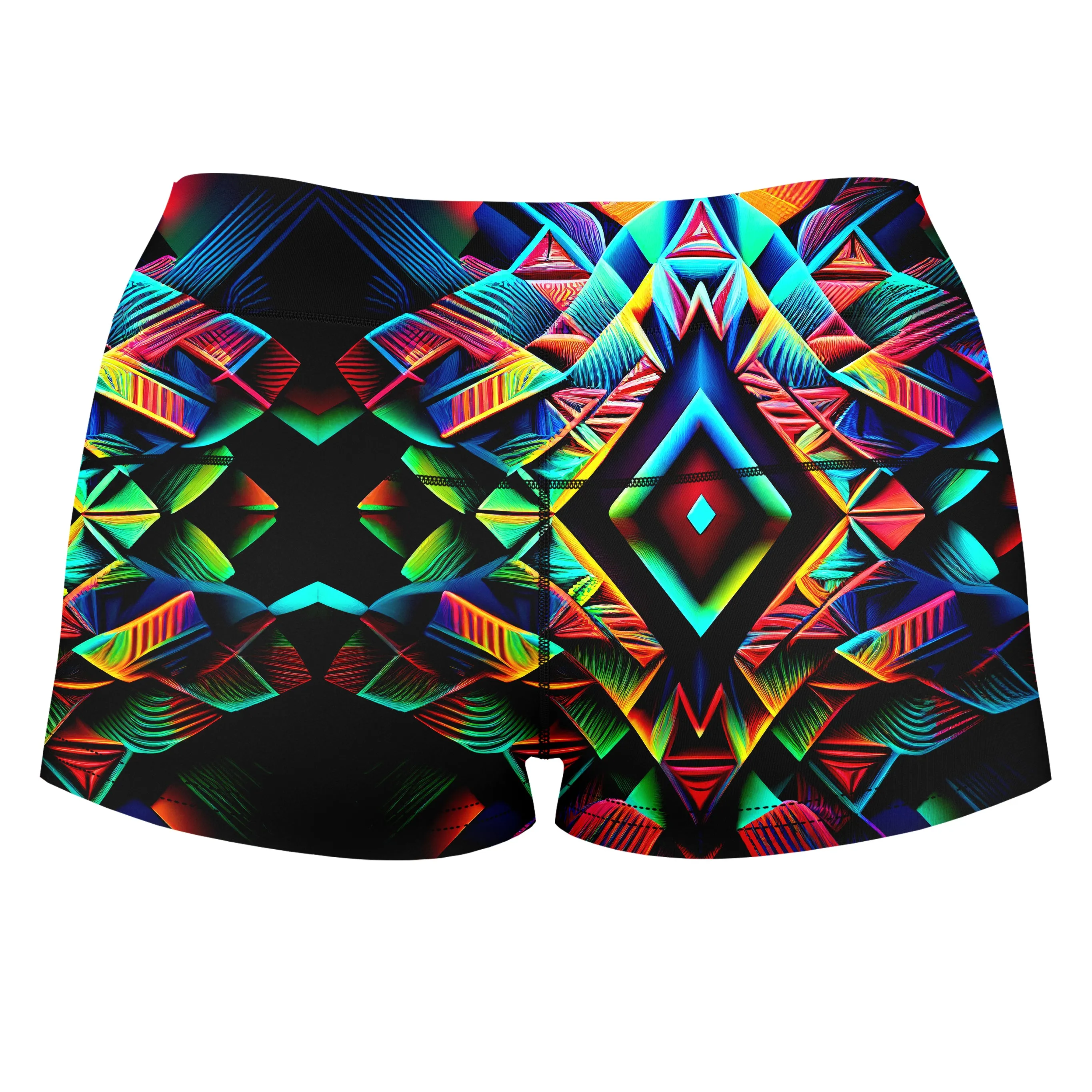 Psychedelic Tribal High-Waisted Women's Shorts sold by iEDM product image thumbnail 2