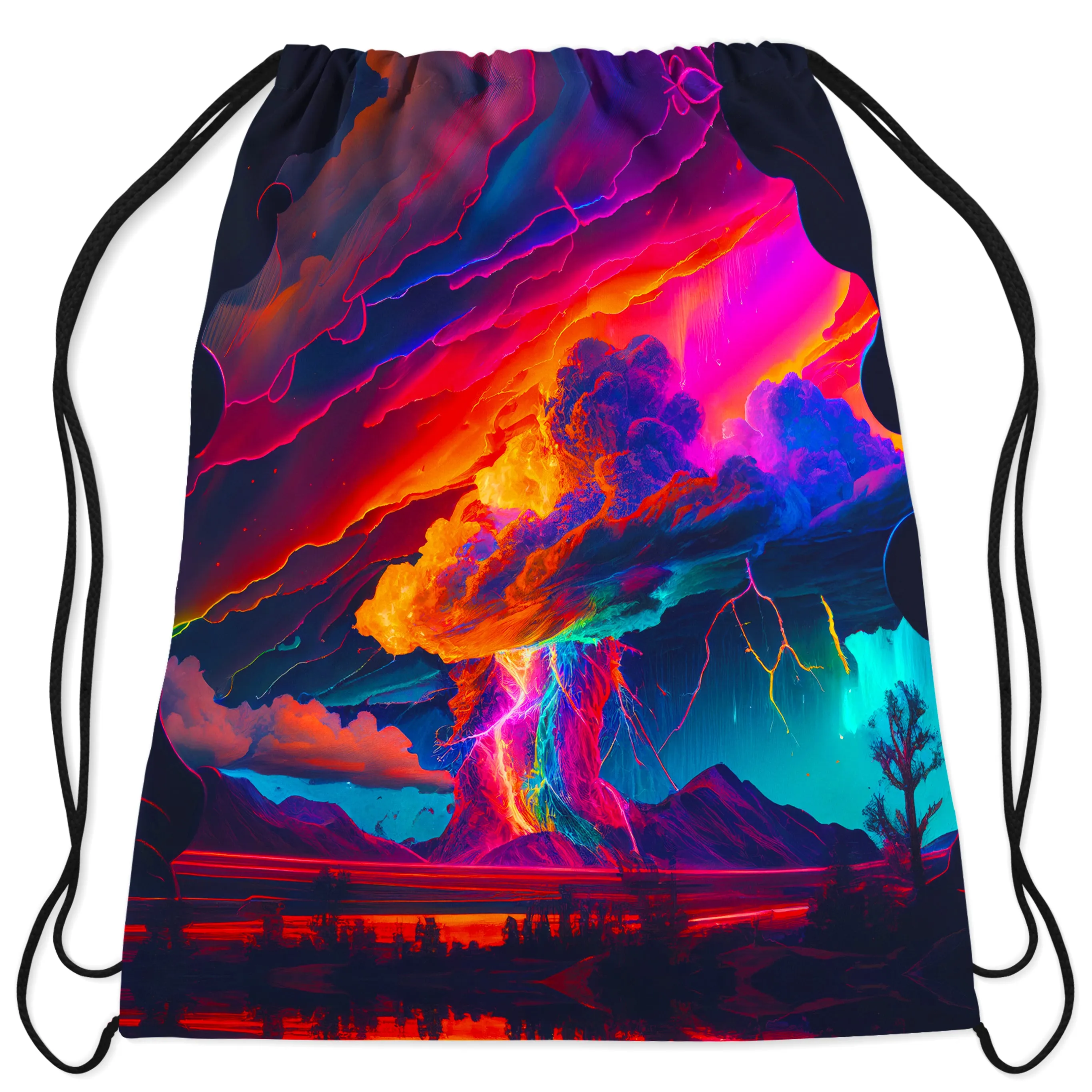 Rainbow Storm Drawstring Bag sold by iEDM