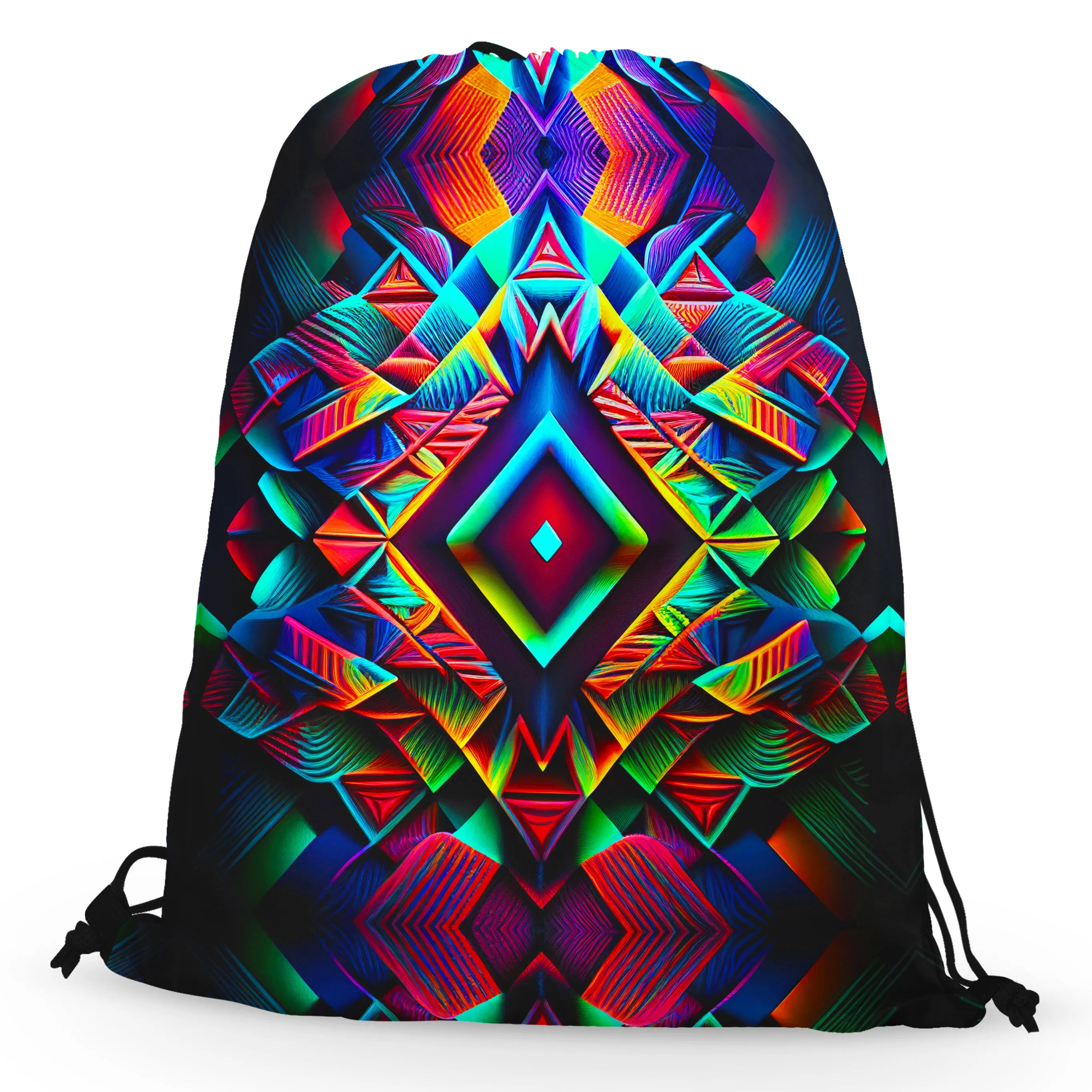 Psychedelic Tribal Drawstring Bag sold by iEDM product image thumbnail 2