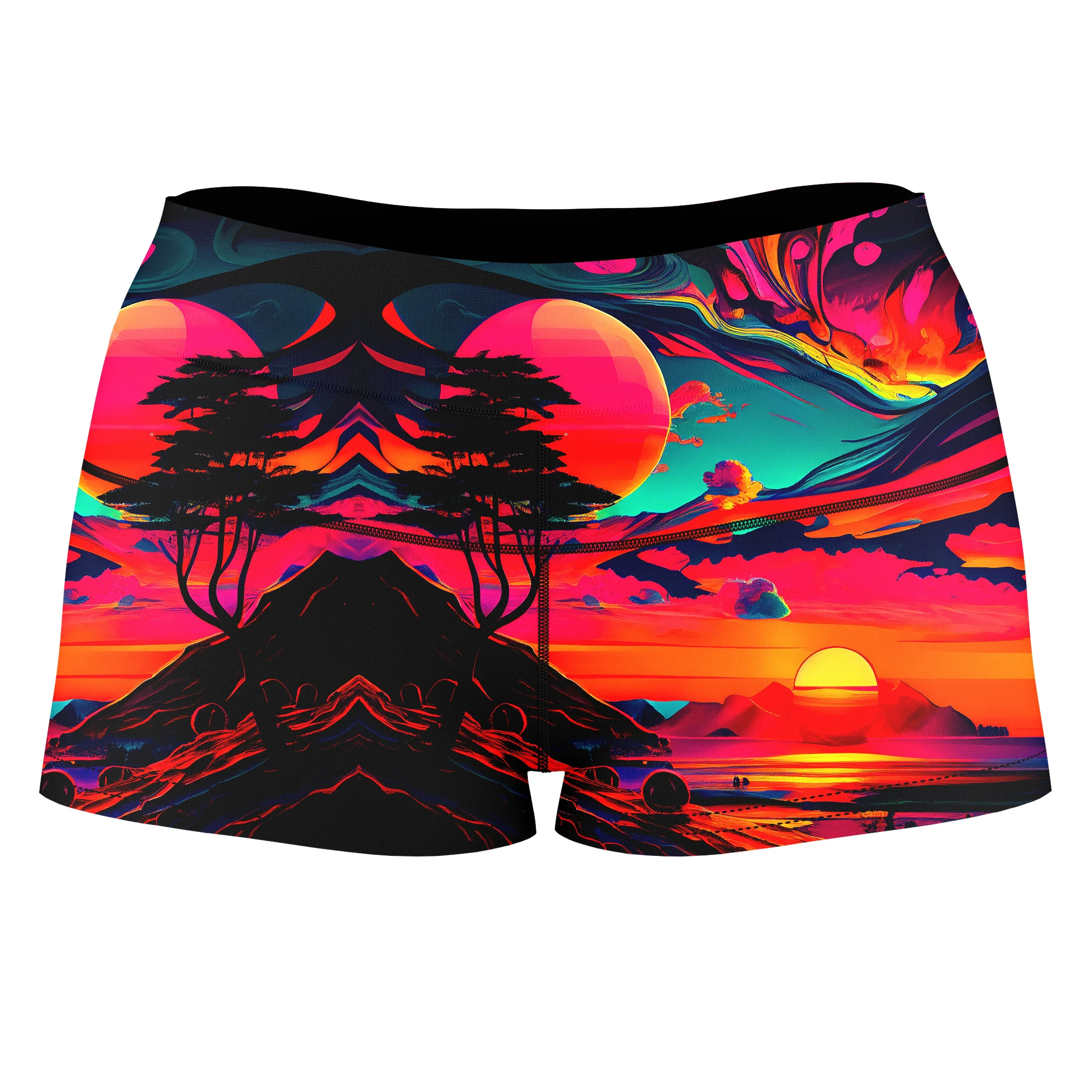 Sunset Melt High-Waisted Women's Shorts sold by iEDM