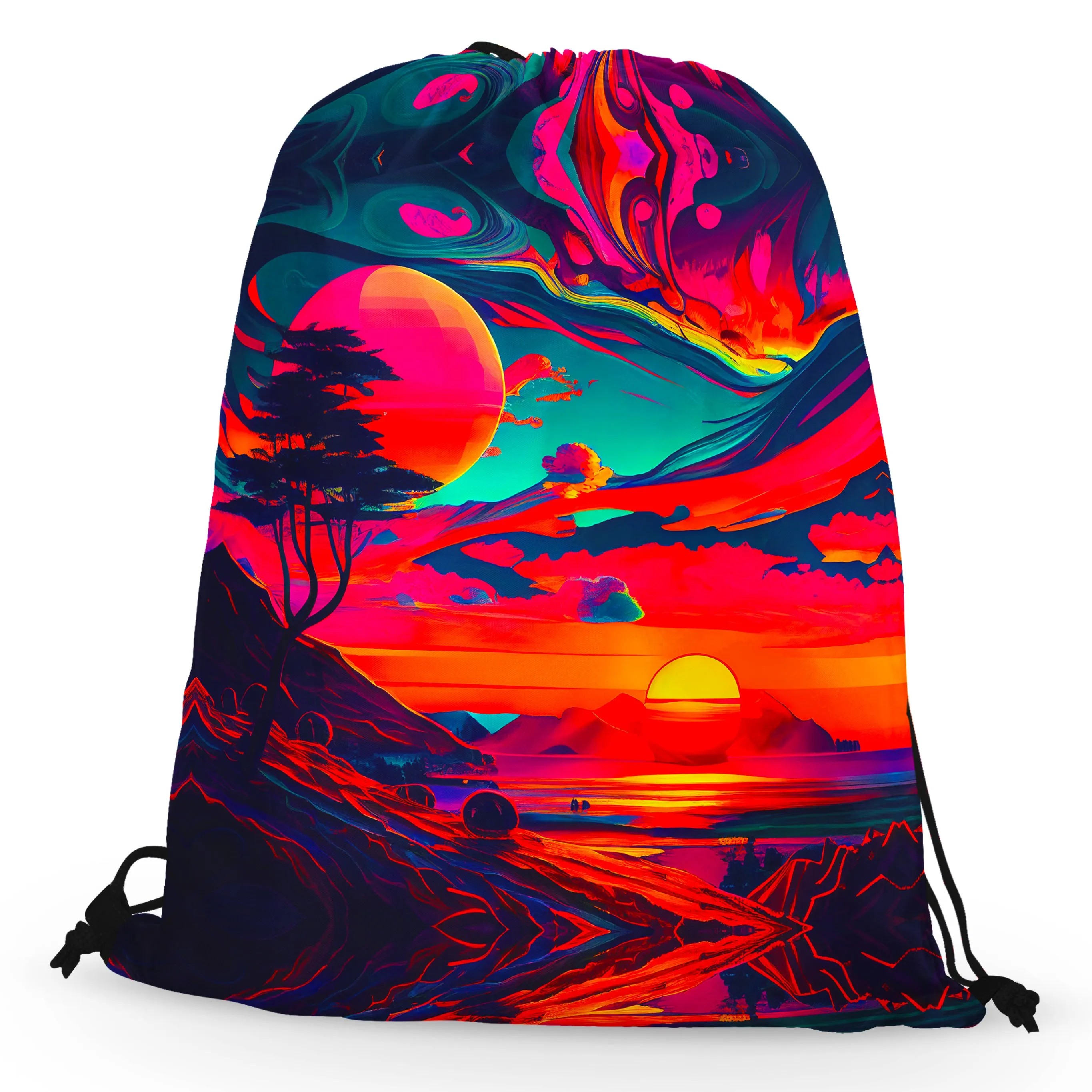 Sunset Melt Drawstring Bag sold by iEDM product image thumbnail 2