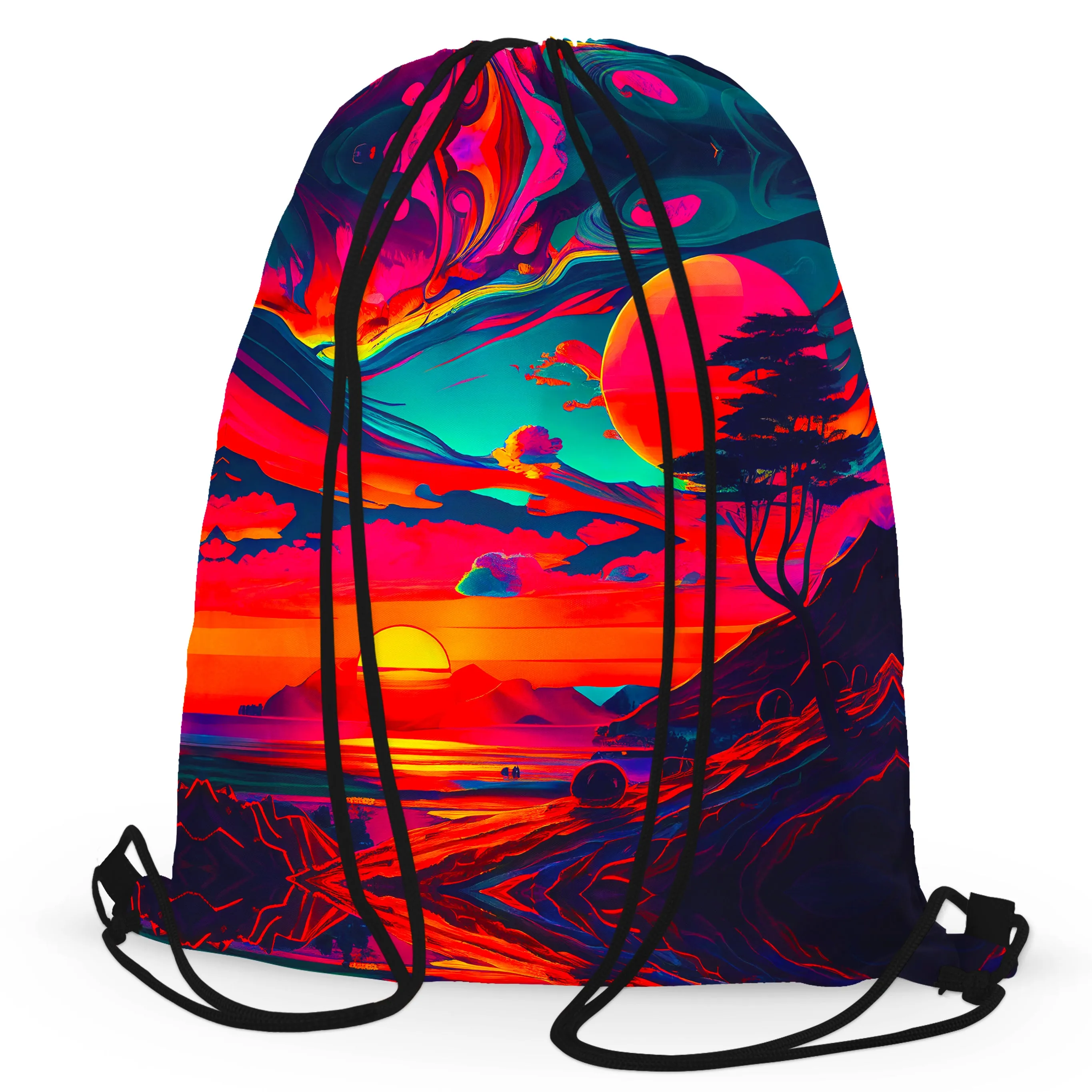 Sunset Melt Drawstring Bag sold by iEDM product image thumbnail 3