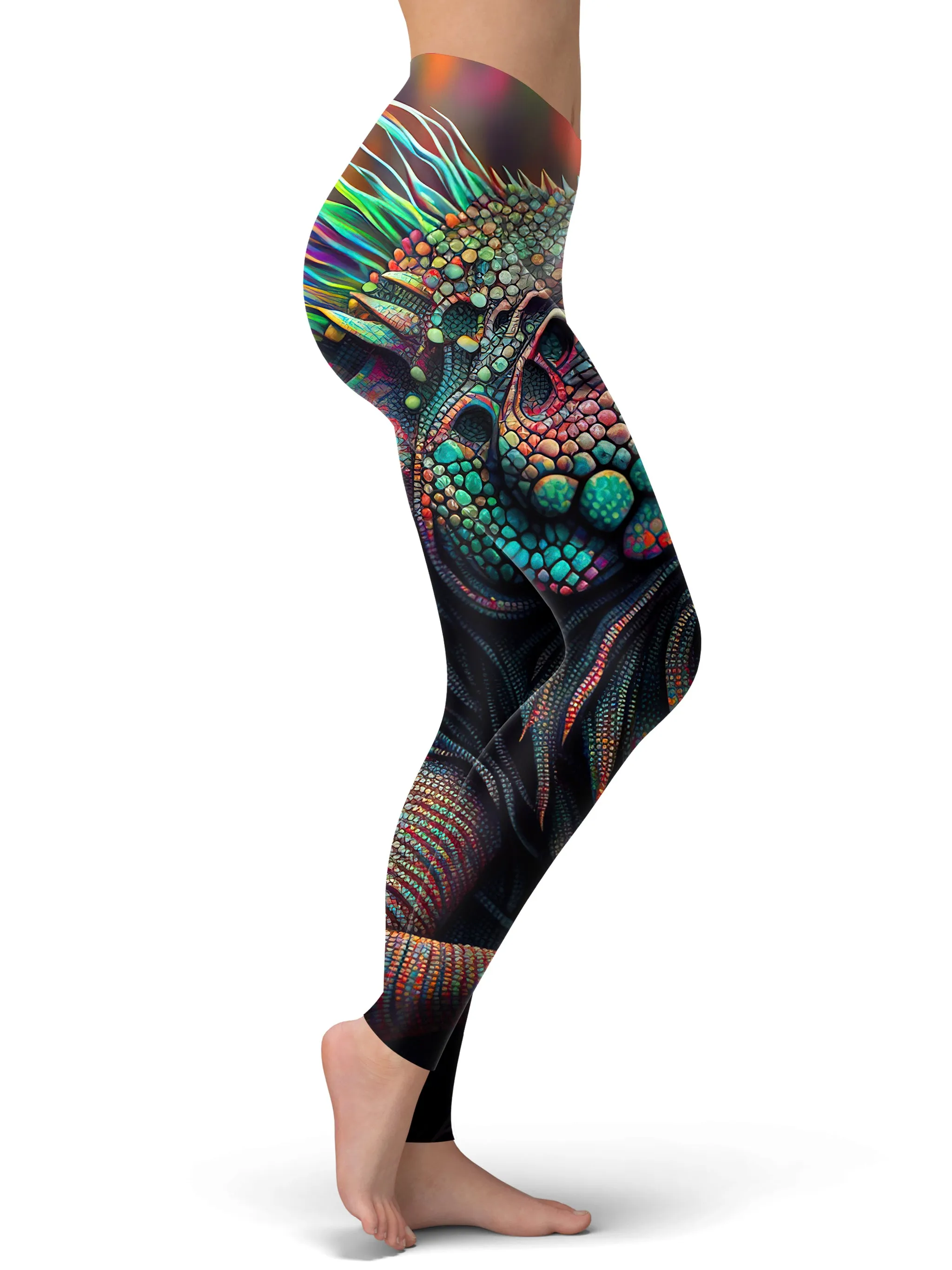 Psychedelic Giant Iguana 2.0 Leggings sold by iEDM product image thumbnail 2