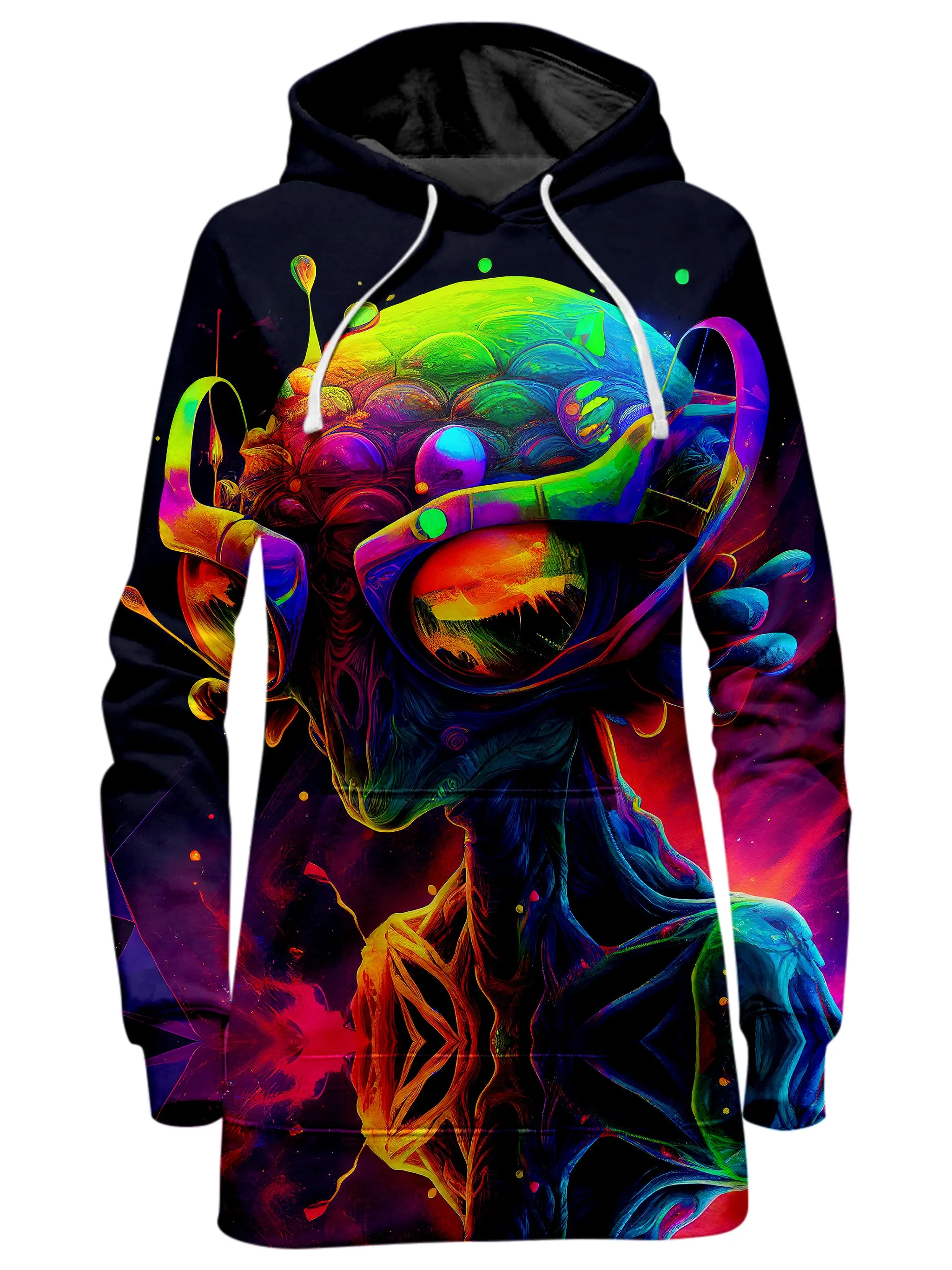 Psychedelic Alien Hoodie Dress sold by iEDM