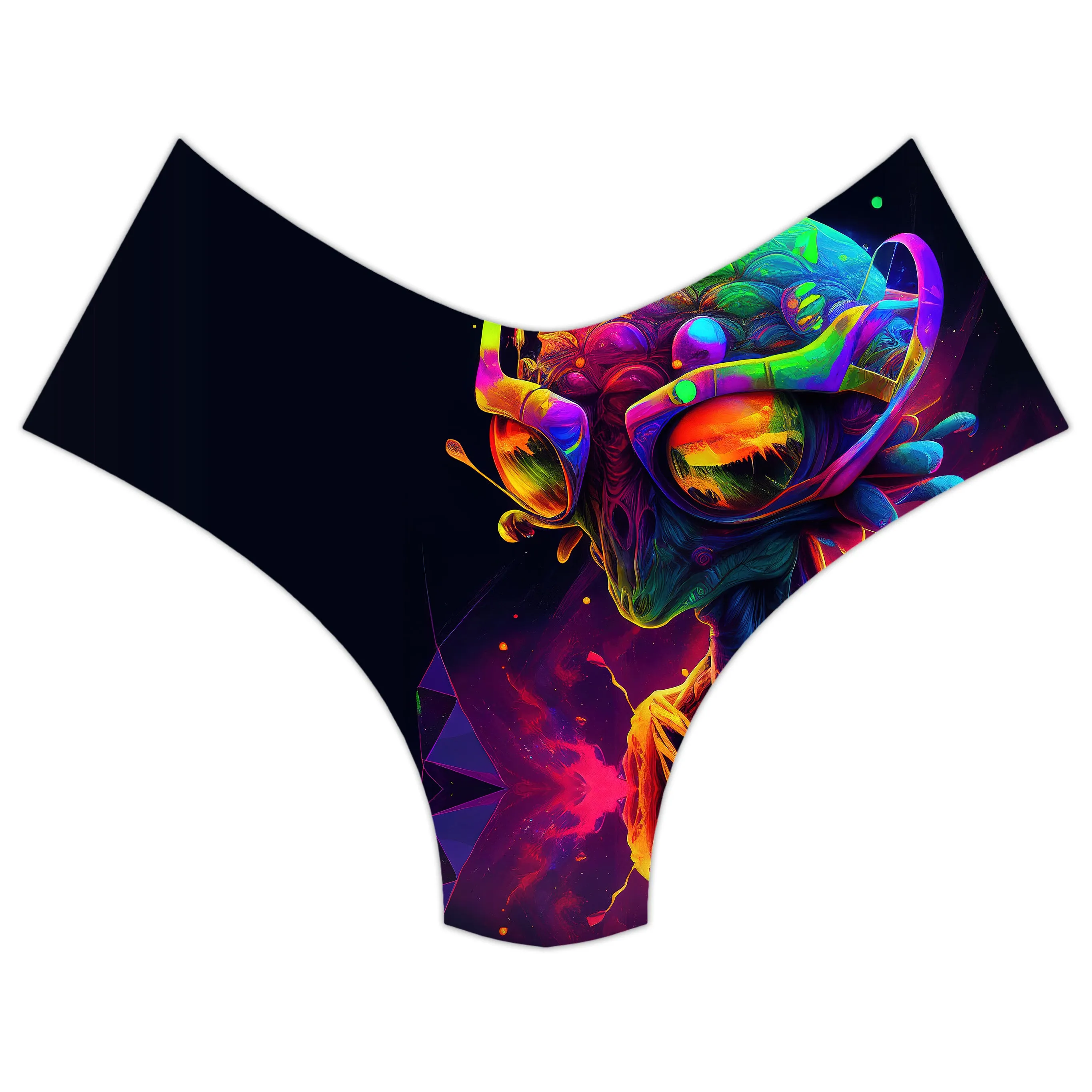 Psychedelic Alien Booty Shorts sold by iEDM product image thumbnail 3