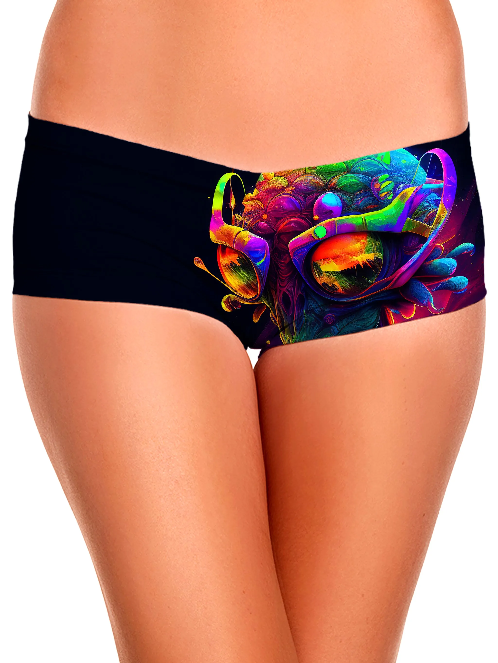 Psychedelic Alien Booty Shorts sold by iEDM