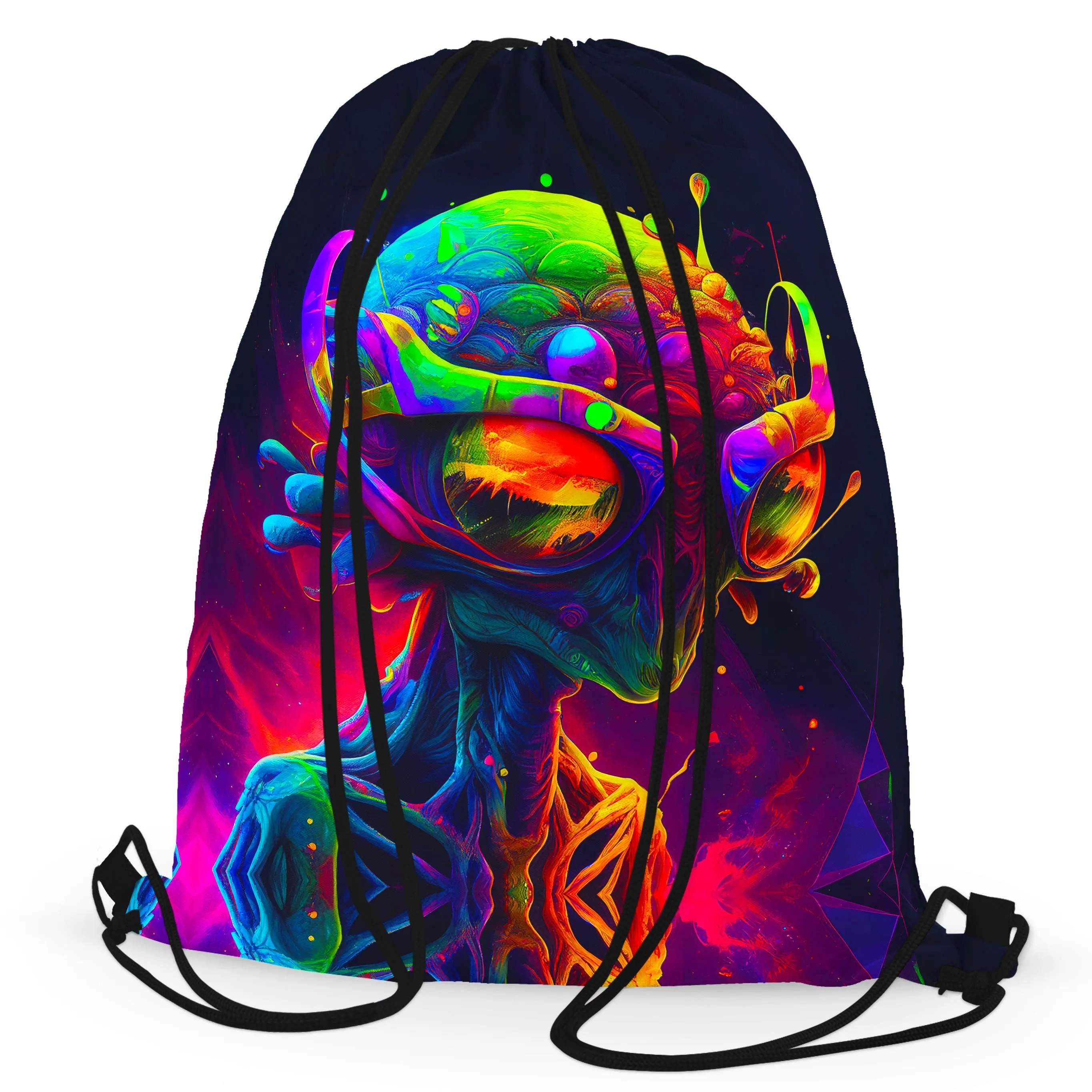 Psychedelic Alien Drawstring Bag sold by iEDM product image thumbnail 3
