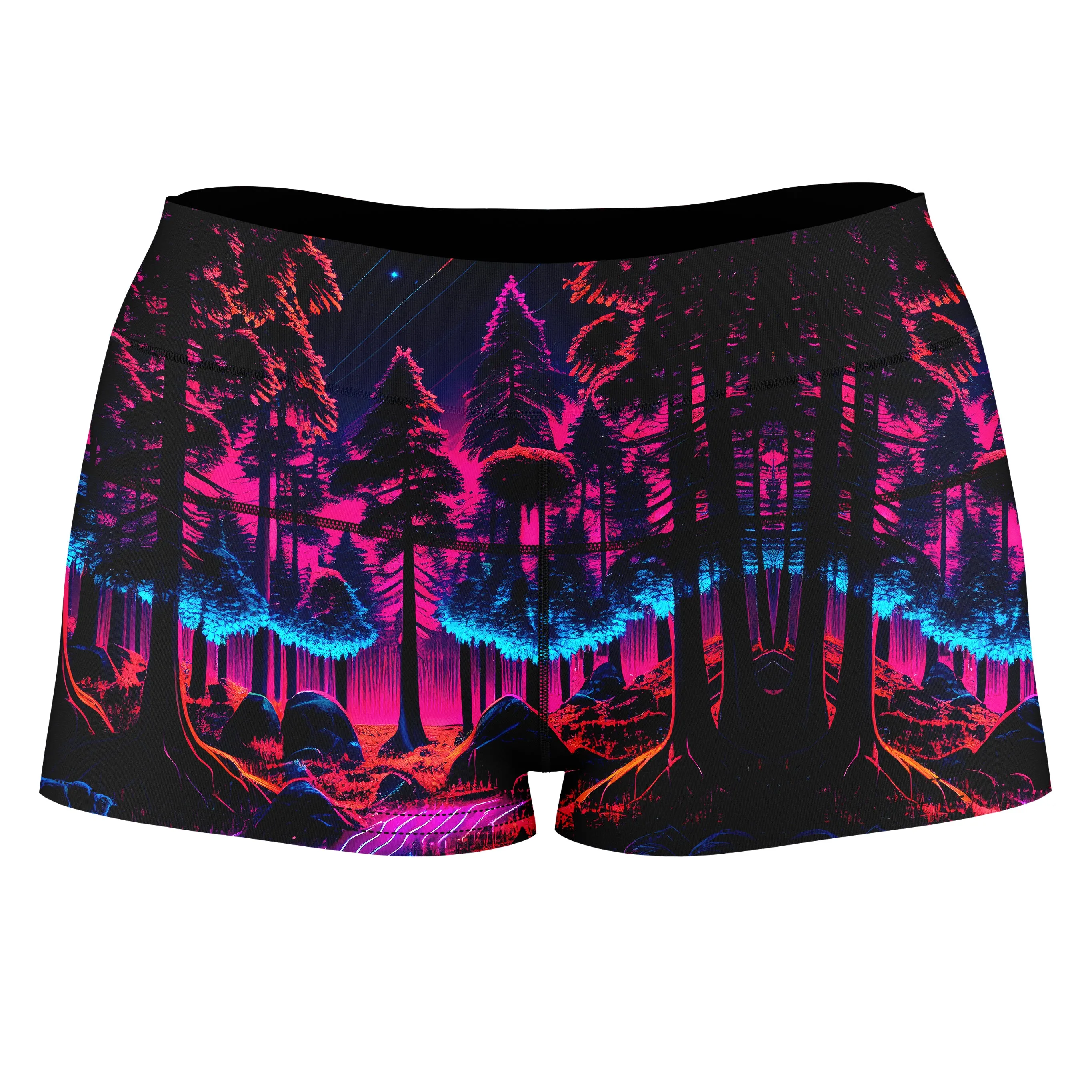 Neon Forest High-Waisted Women's Shorts sold by iEDM